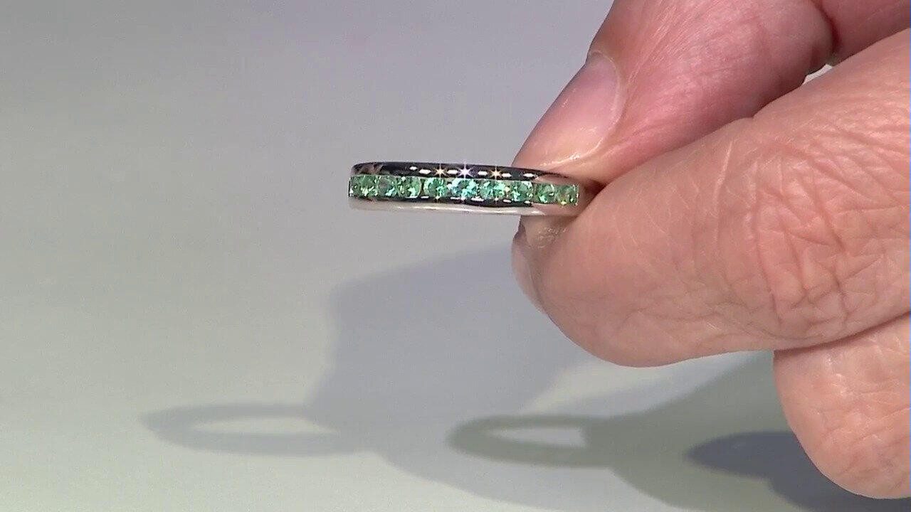 Cavill Silberring Smaragd Ring 925 Sterling Silber, 11 grüne Steine, 0,40 c günstig online kaufen