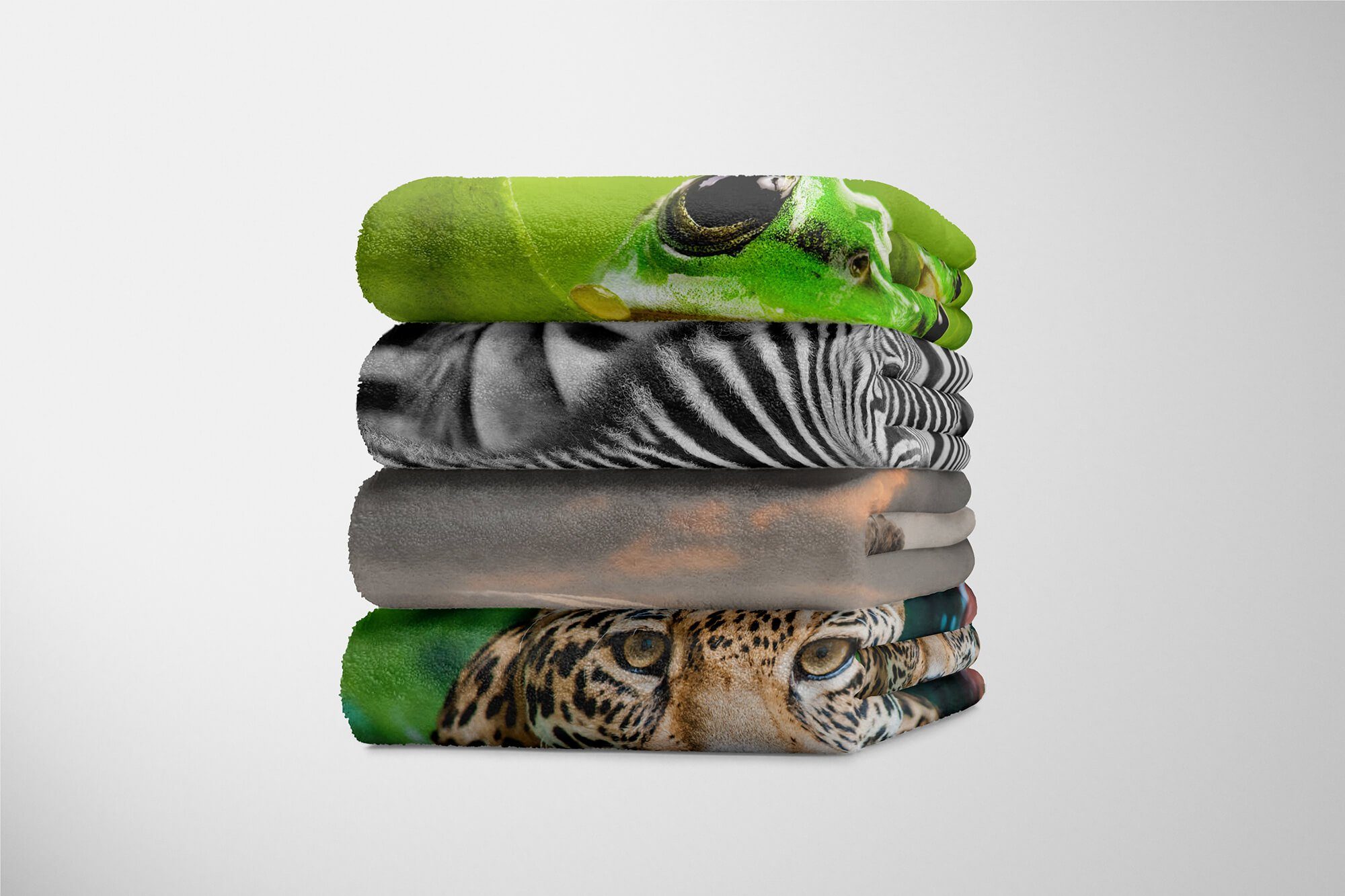 Baumwolle-Polyester-Mix Elefanten Saunatuch mit Kuscheldecke N, Art (1-St), Afrika Strandhandtuch Handtuch Handtücher Tiermotiv Sinus Handtuch