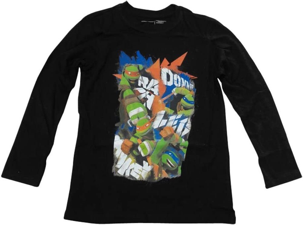 Teenage Mutant Ninja Turtles T-Shirt Ninja Turtles Langarm T-Shirt Kinder Schwarz