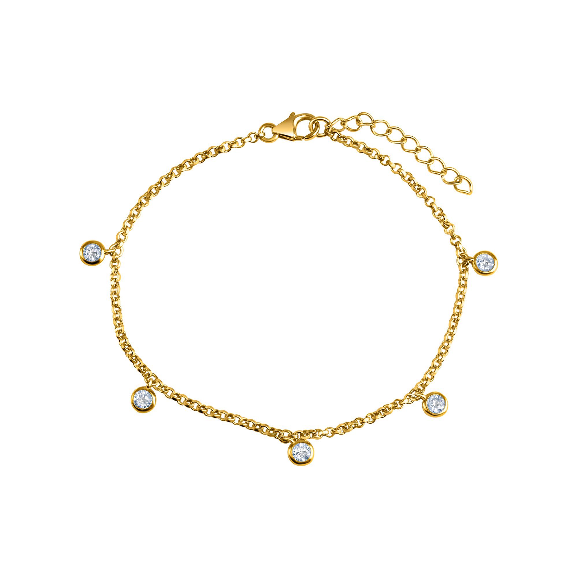 Vivance Armband 925-Sterling Silber vergoldet Zirkonia günstig online kaufen