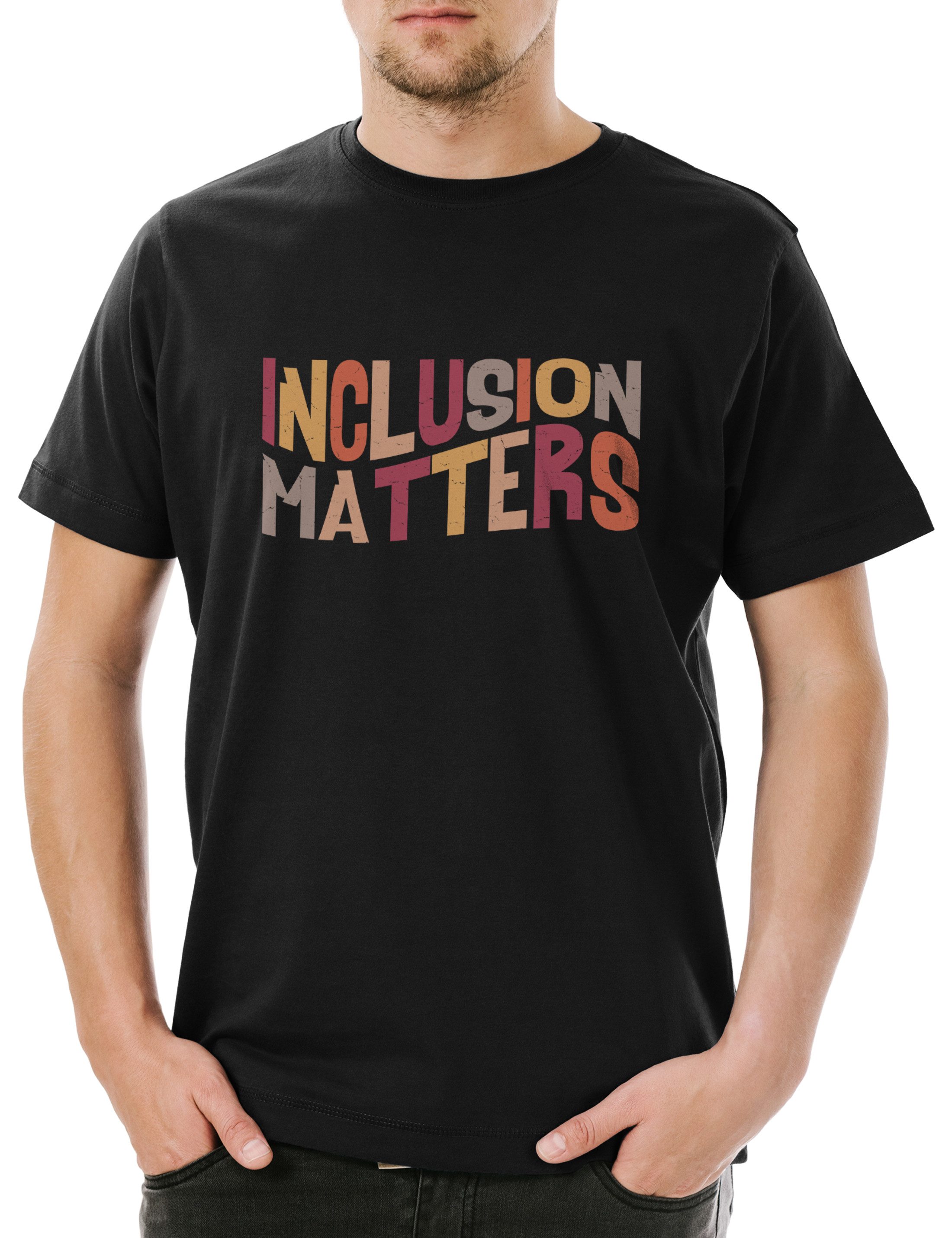 Print-Shirt Inclusion Matters Herren T-Shirt Inklusion Autismus Diversität