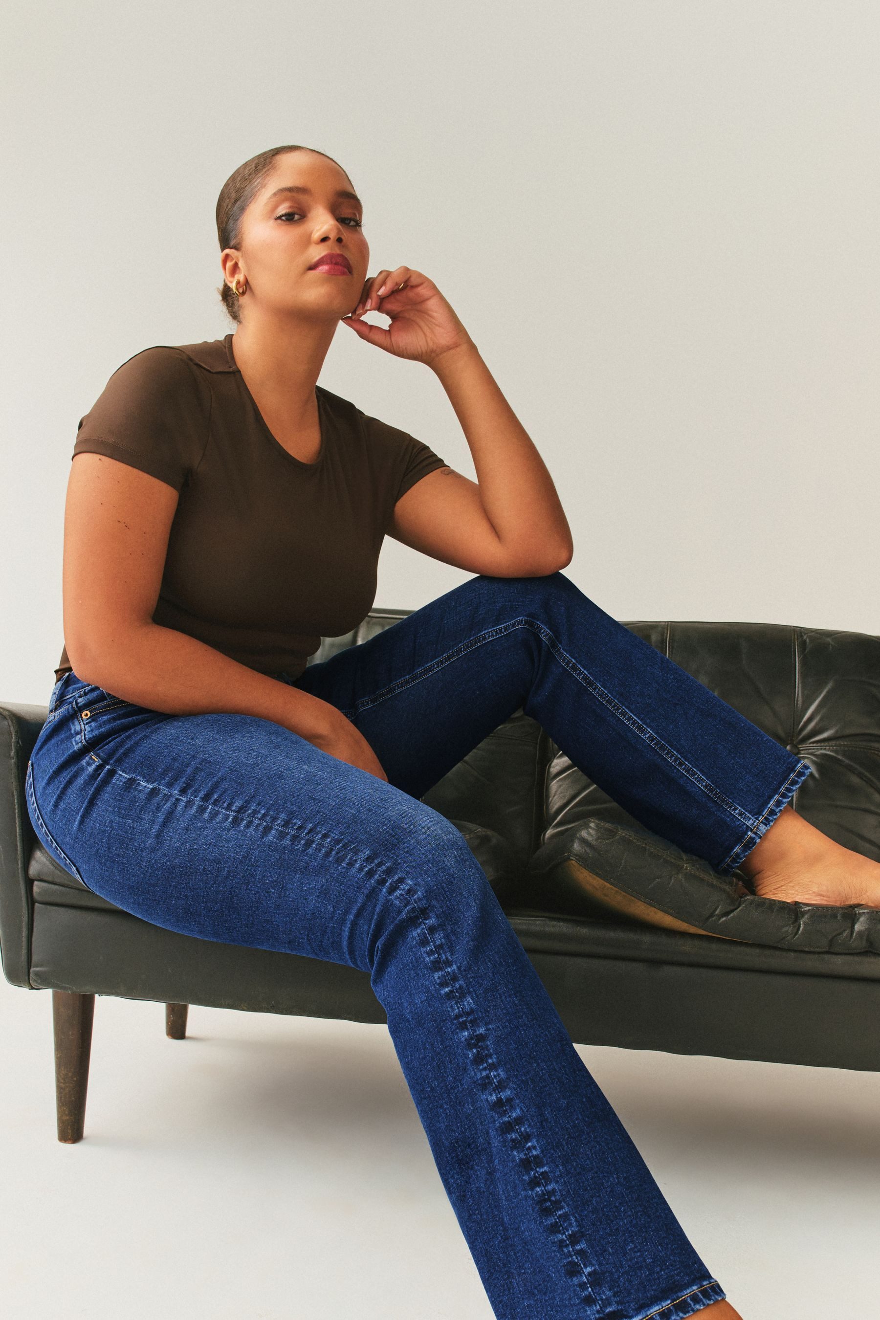 Next Bootcut-Jeans Sanduhr Bootcut-Jeans aus Stretchdenim (1-tlg)