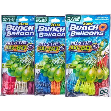 ZURU Wasserbombe Bunch o Balloons, 100 Wasserbomben für Kinder, selbst verschließend