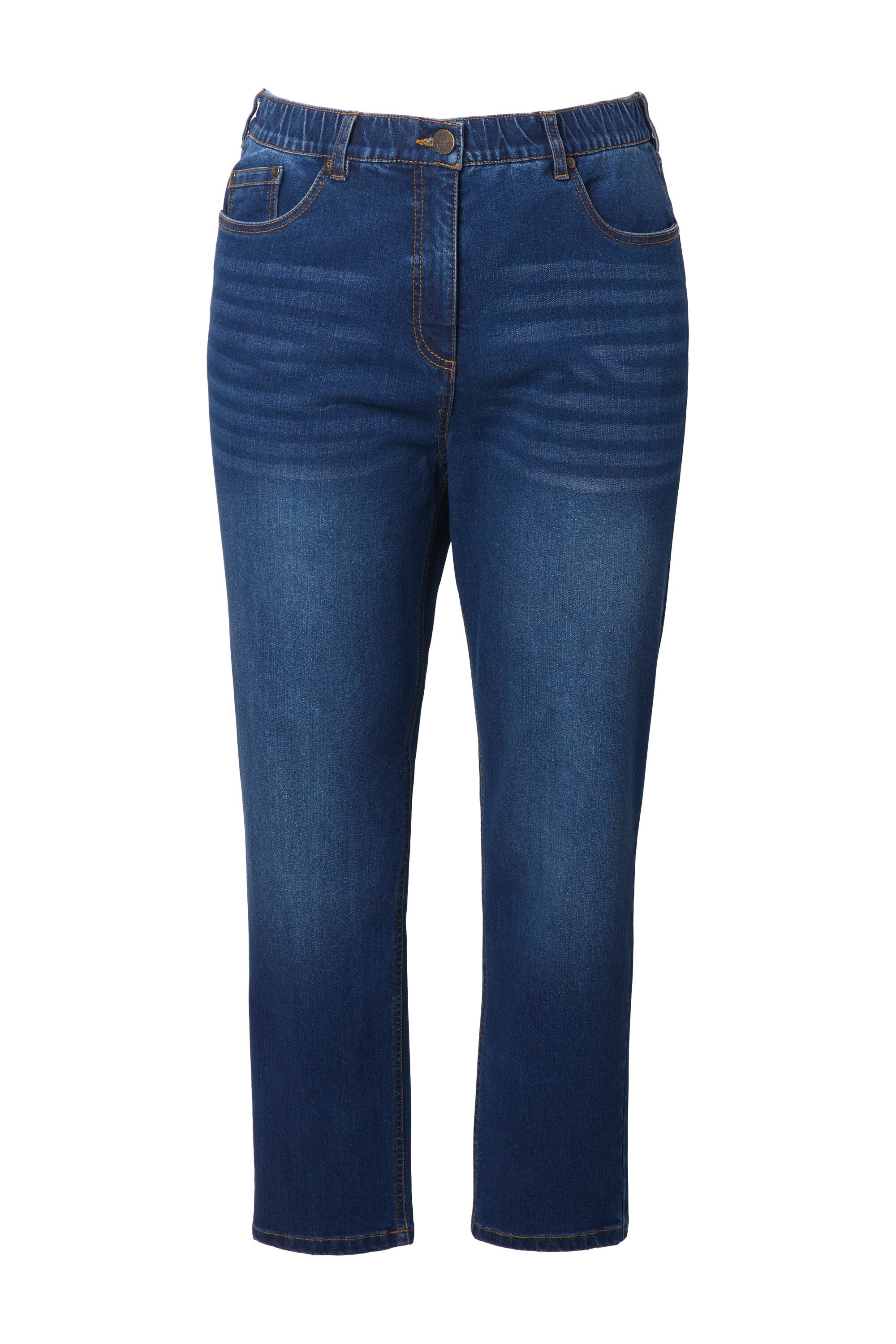 Ulla Popken Regular-fit-Jeans Mom-Jeans 5-Pocket-Hose Komfortbund Stretchde günstig online kaufen