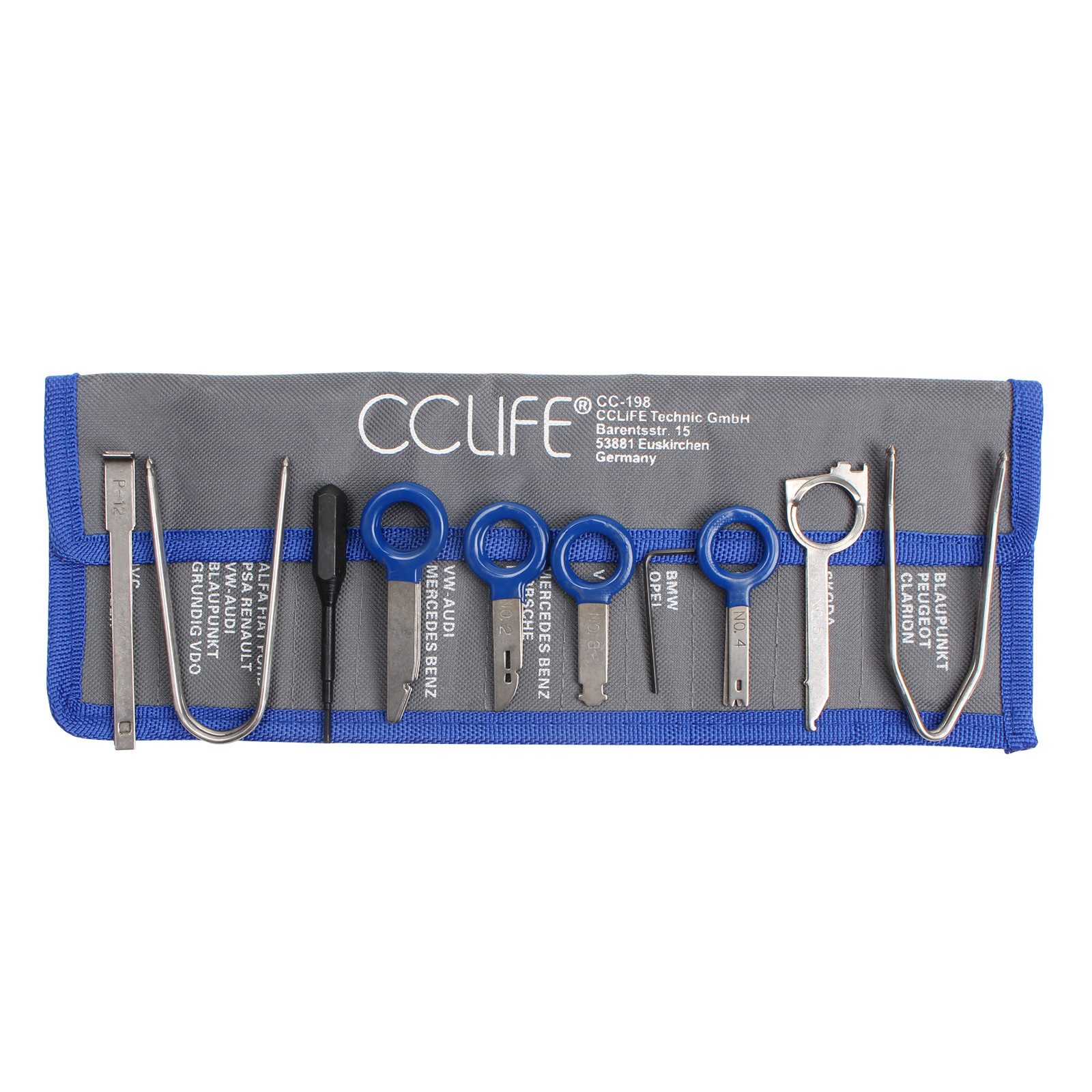 CCLIFE Kassettenabzieher Universal Autoradio Ausbauwerkzeug Set Ausbau Entriegelung Werkzeug