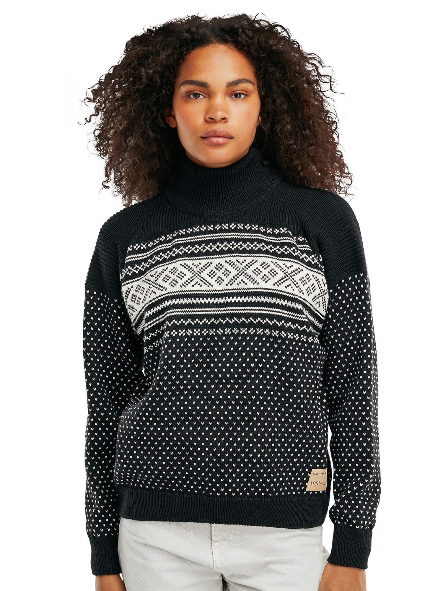Dale of Norway Longpullover Dale Black Of Valloy - Offwhite Norway W Damen Sweater