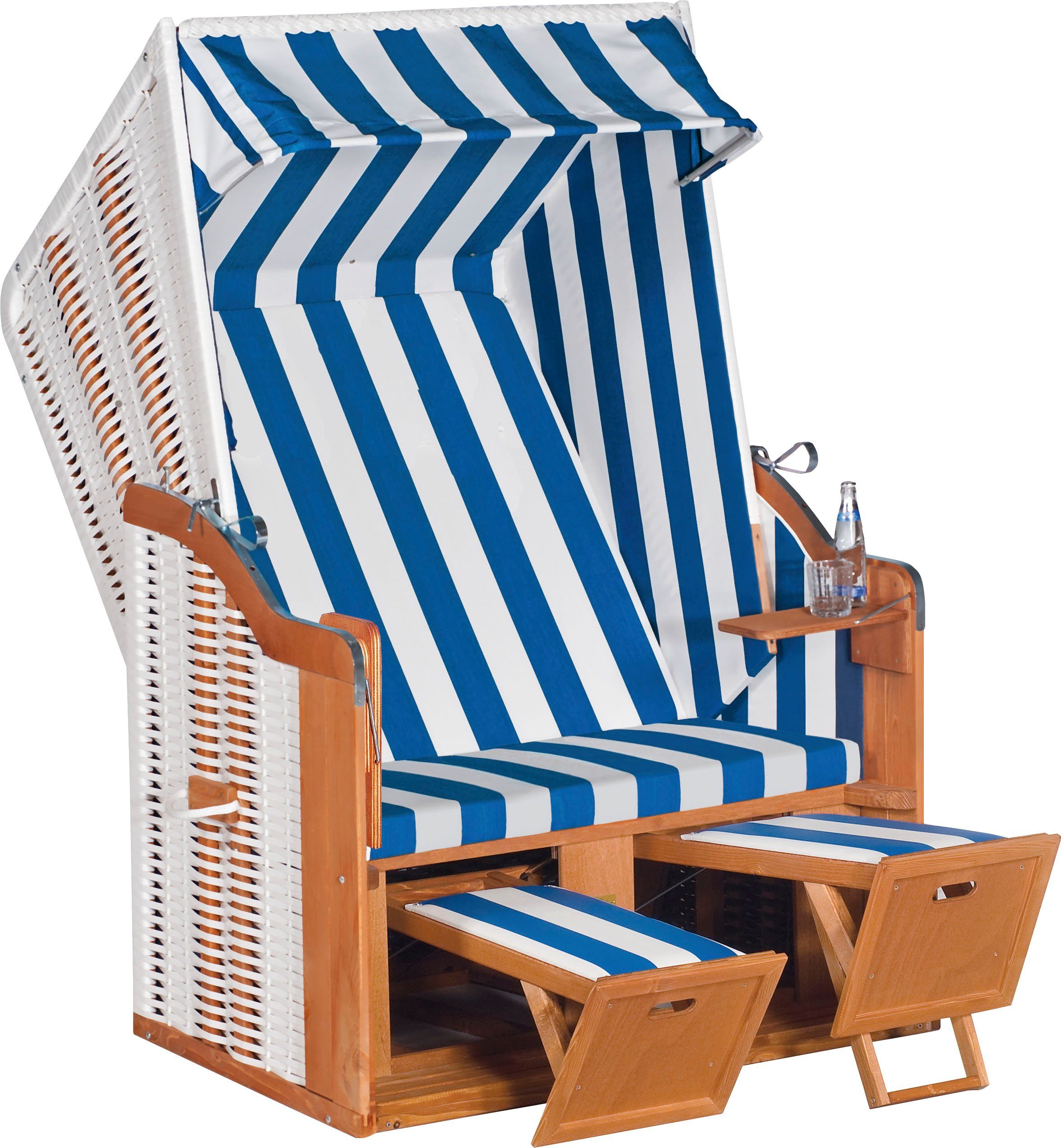 100 % Zufriedenheit und Qualitätsgarantie SunnySmart Strandkorb Rustikal Halblieger BxTxH: Basic 50 120x80x160 cm, 200