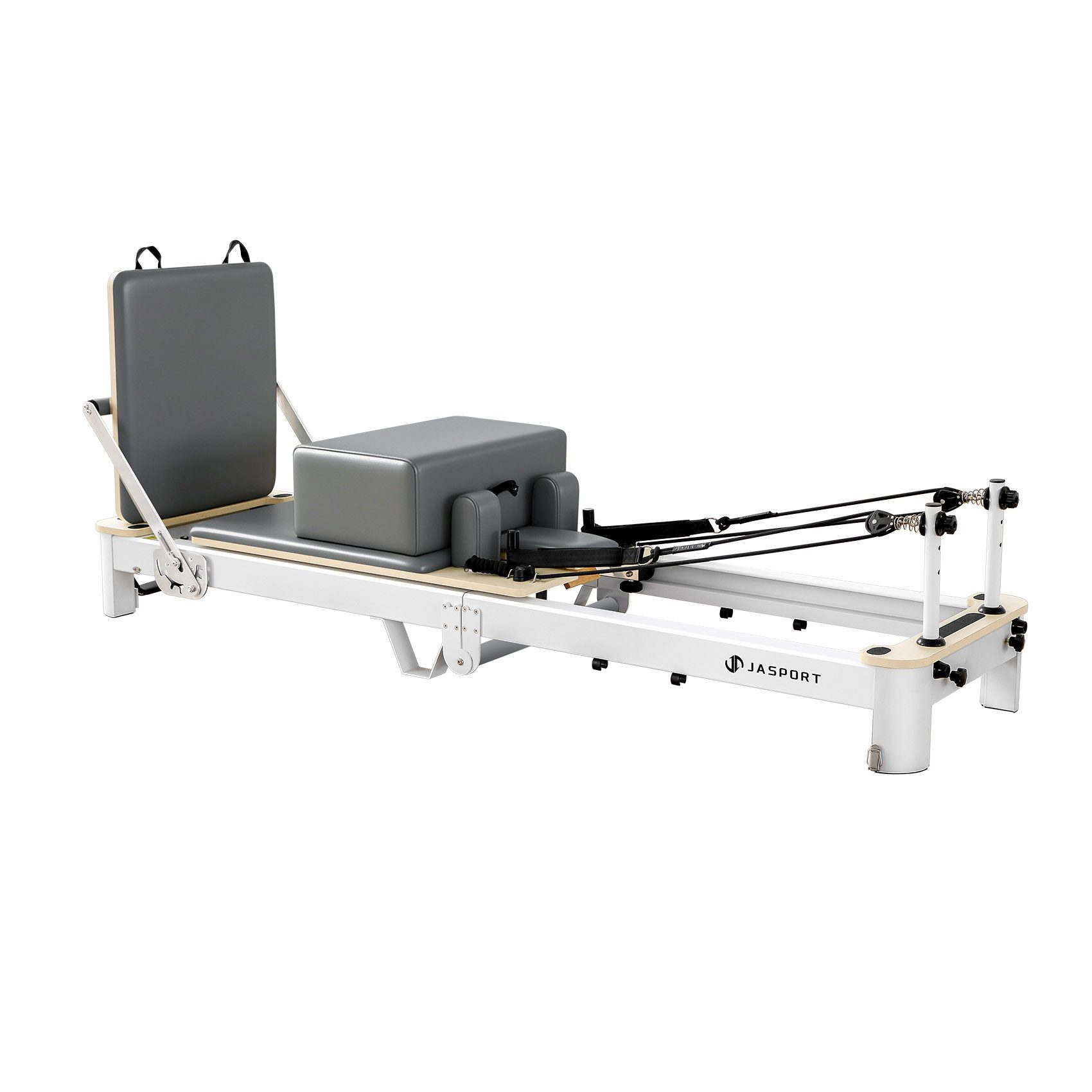 JASPORT Pilates-Reformer P78 aus Aluminiumlegierung, (Pilates Reformer, Sitzpolster, 6 Federn), Klappbares Design mit hochfester Aluminiumkonstruktion