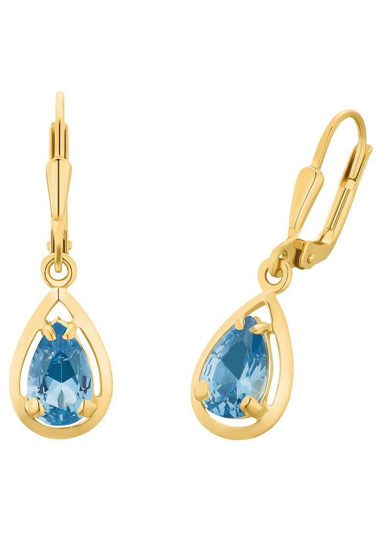 Amor Paar Ohrhänger, Made in Germany - mit Zirkonia (synth)