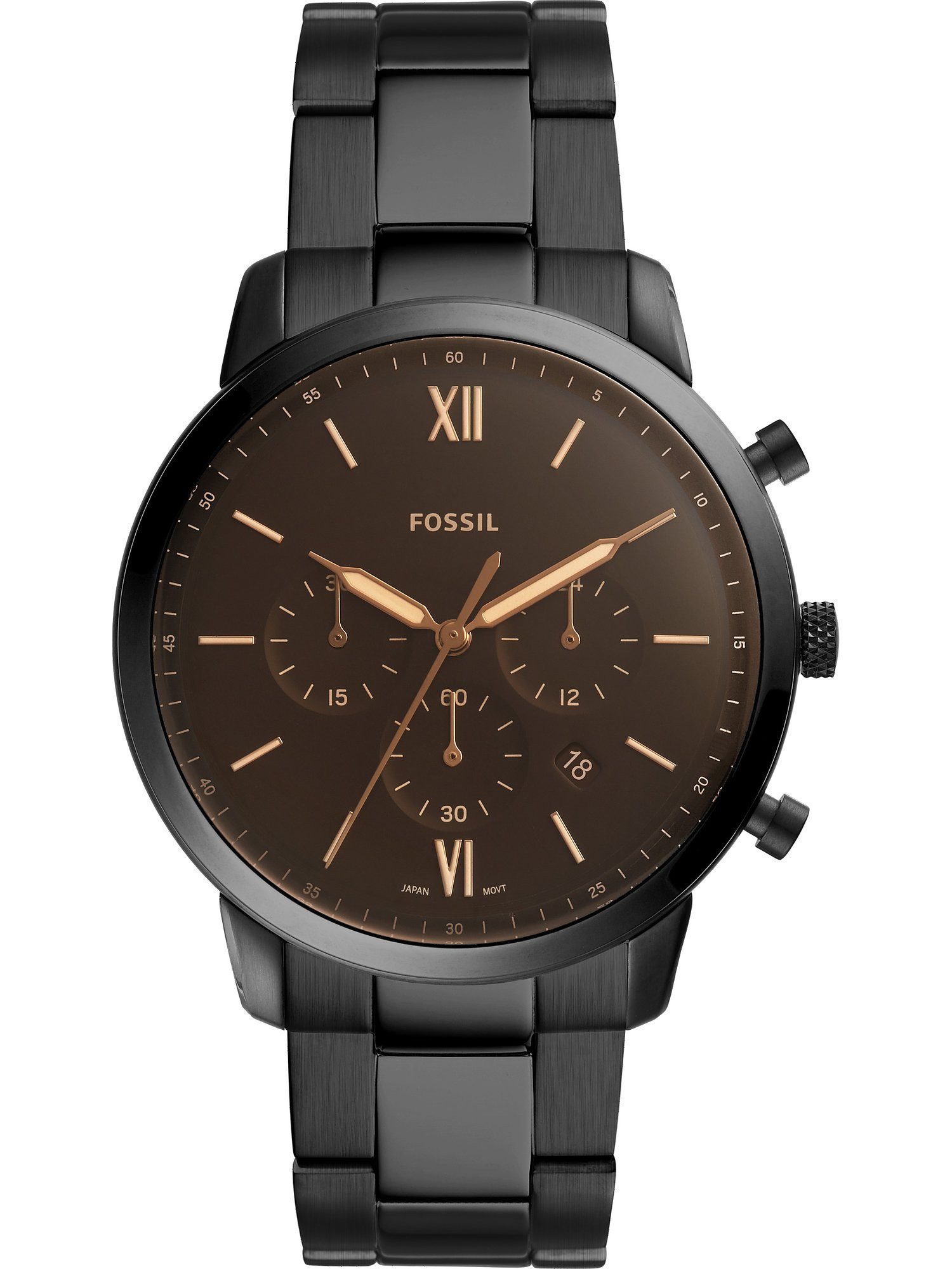 Chronograph Fossil Herren-Uhren Analog Quarz
