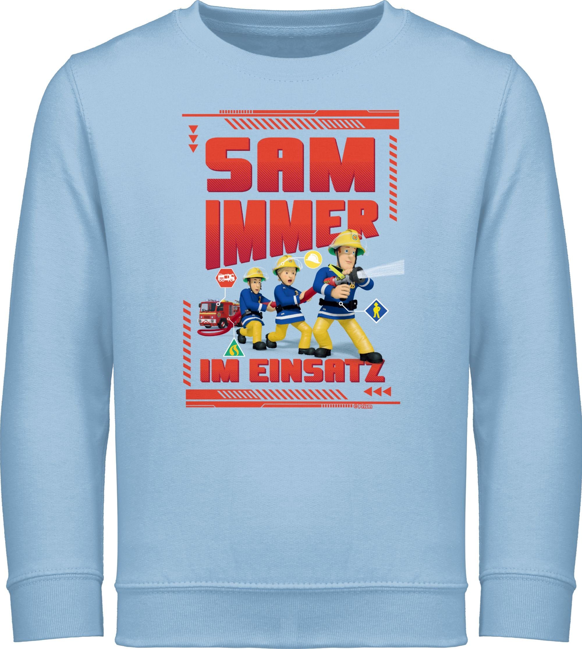 Shirtracer Sweatshirt Sam immer im Einsatz Feuerwehrmann Sam Jungen