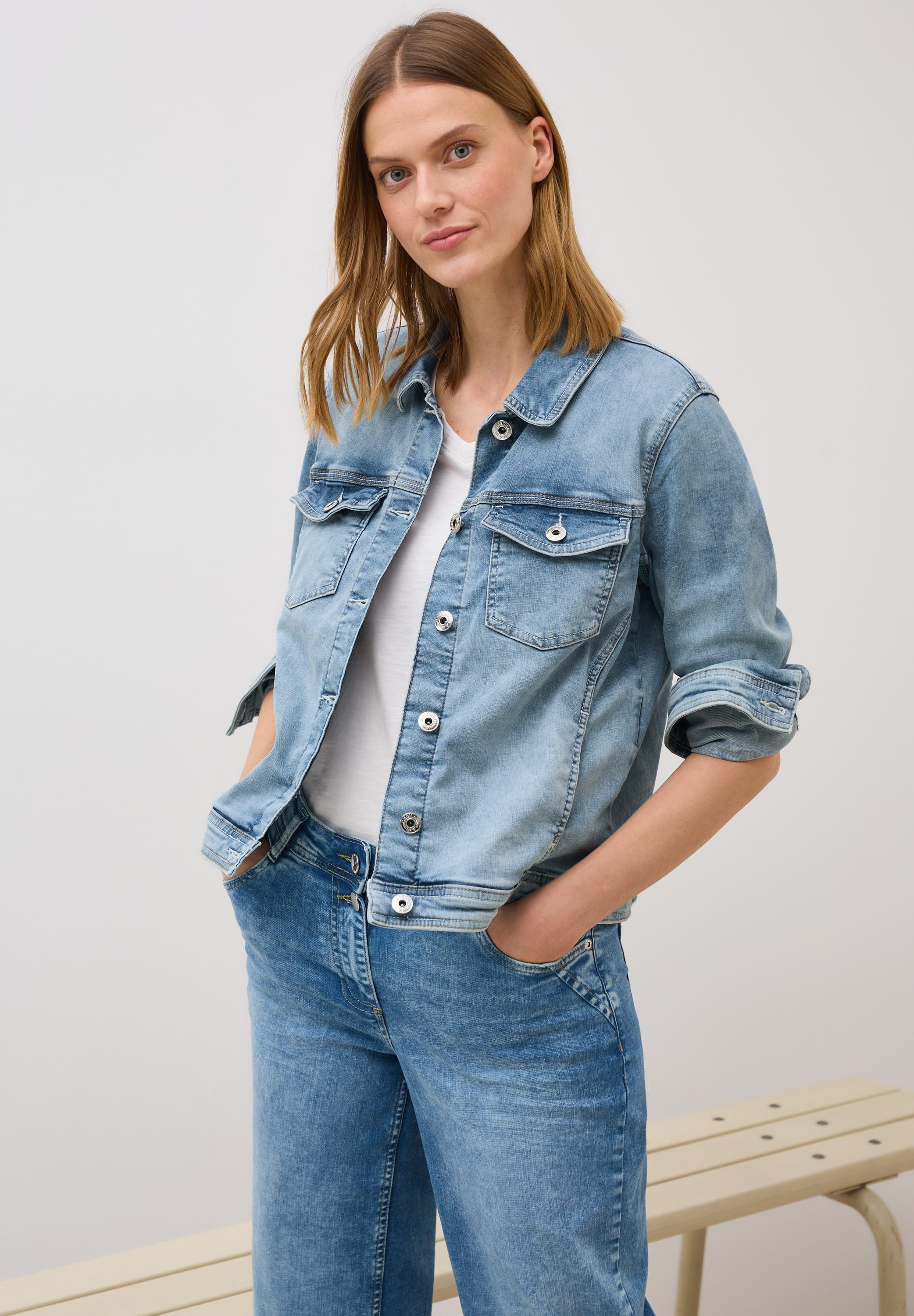 CECIL Jeansjacke mit Knopfleiste günstig online kaufen