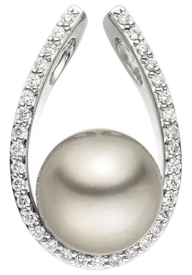 JOBO Kettenanhänger, 585 Weißgold Tahi... JOBO Kettenanhänger, 585 Weißgold Tahi...