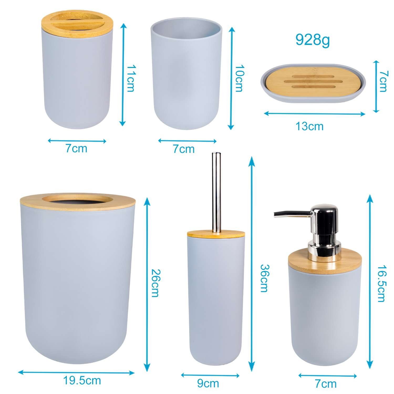 Intirilife Badaccessoire-Set, Set, 6 tlg., Zahnbürstenbecher günstig online kaufen
