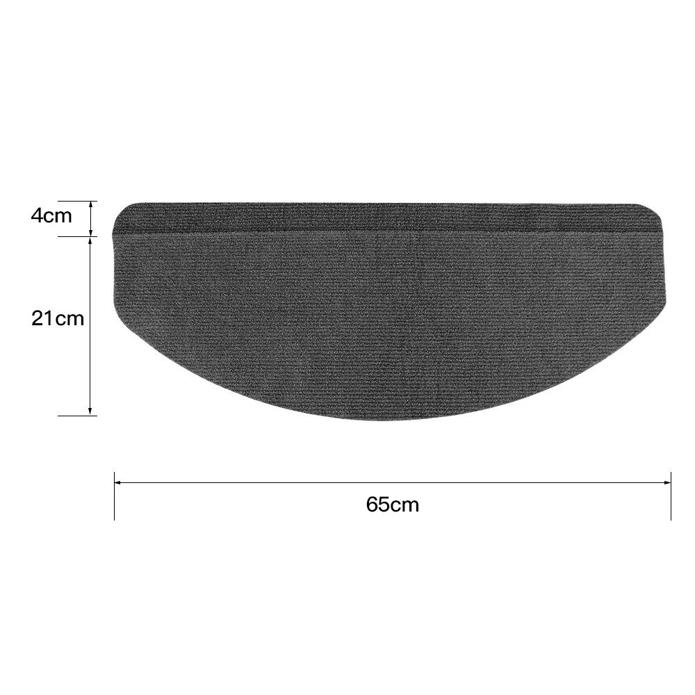 JEOBEST Stufenmatte Selbstklebend Treppenschutz, 15 Stück Halbrund, 65 x 21cm Rutschfeste
