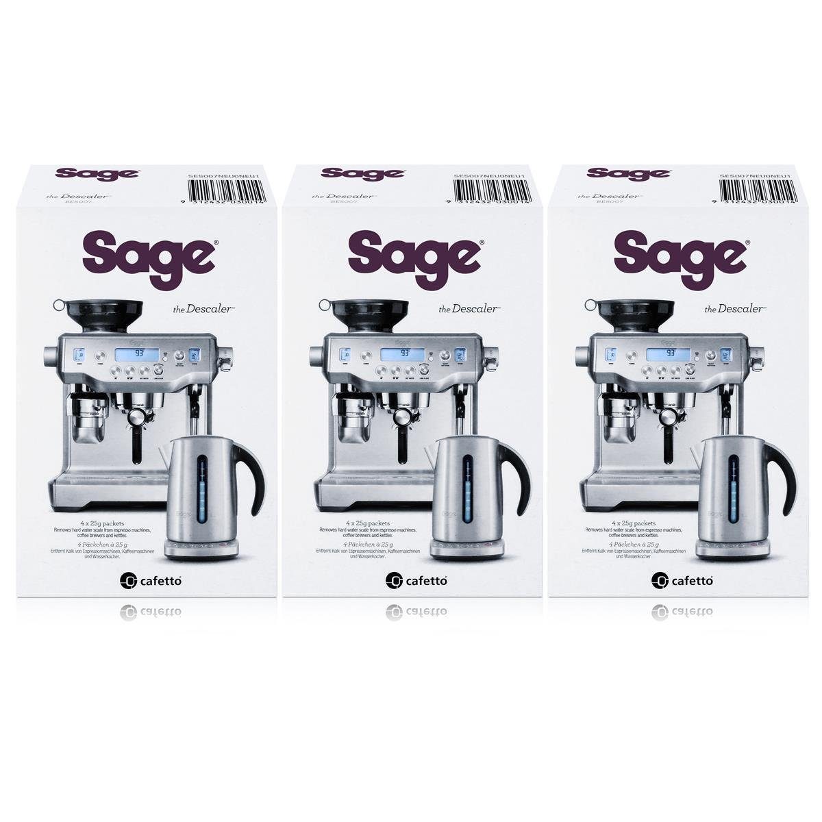 Sage Sage Appliances SES007 Entkalker 4x25g (3er Pack) Entkalker