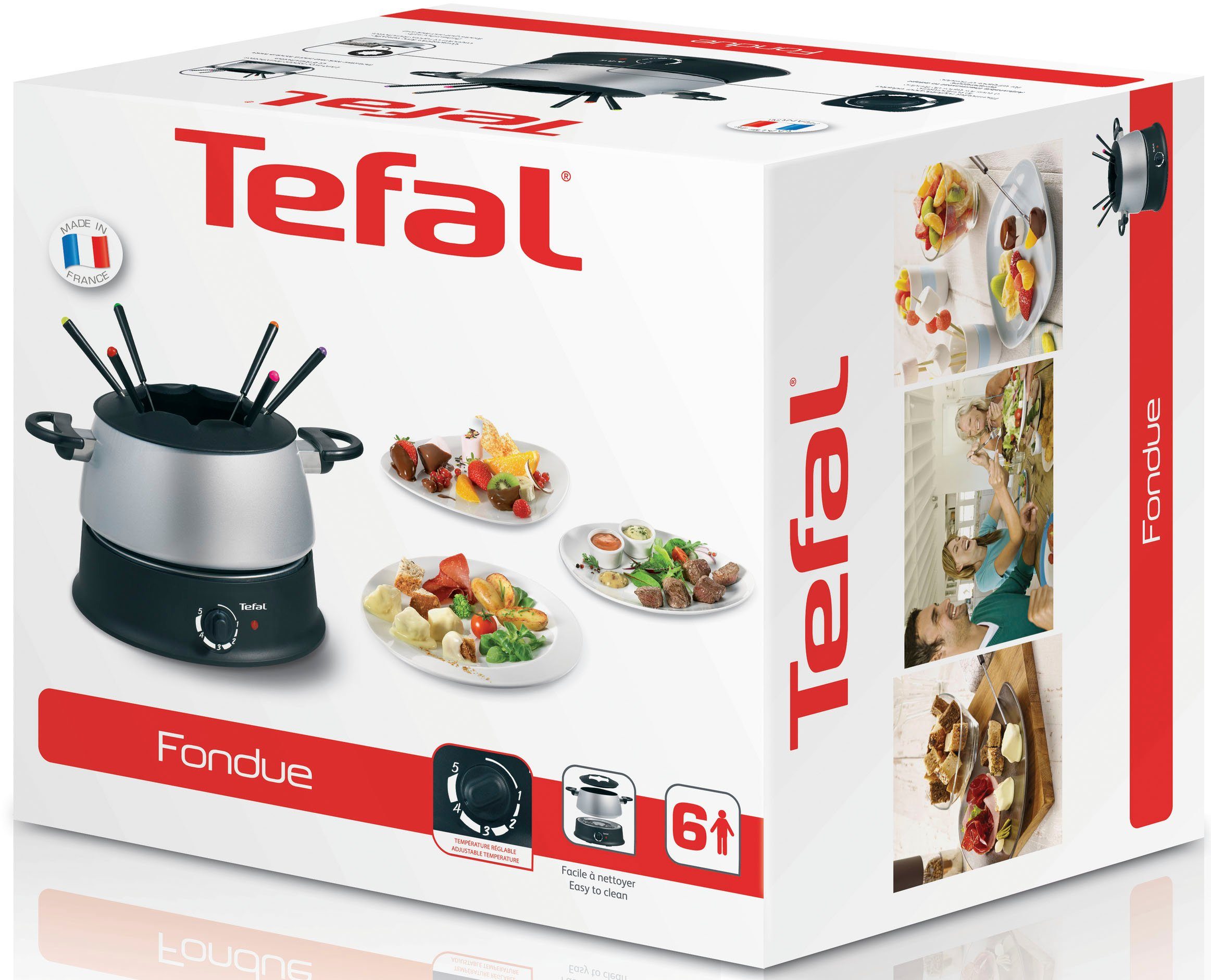 Tefal Elektro-Fondue EF3000.10, 6 wärmeisolierte Fondue-Gabeln – Bild 4 von 5