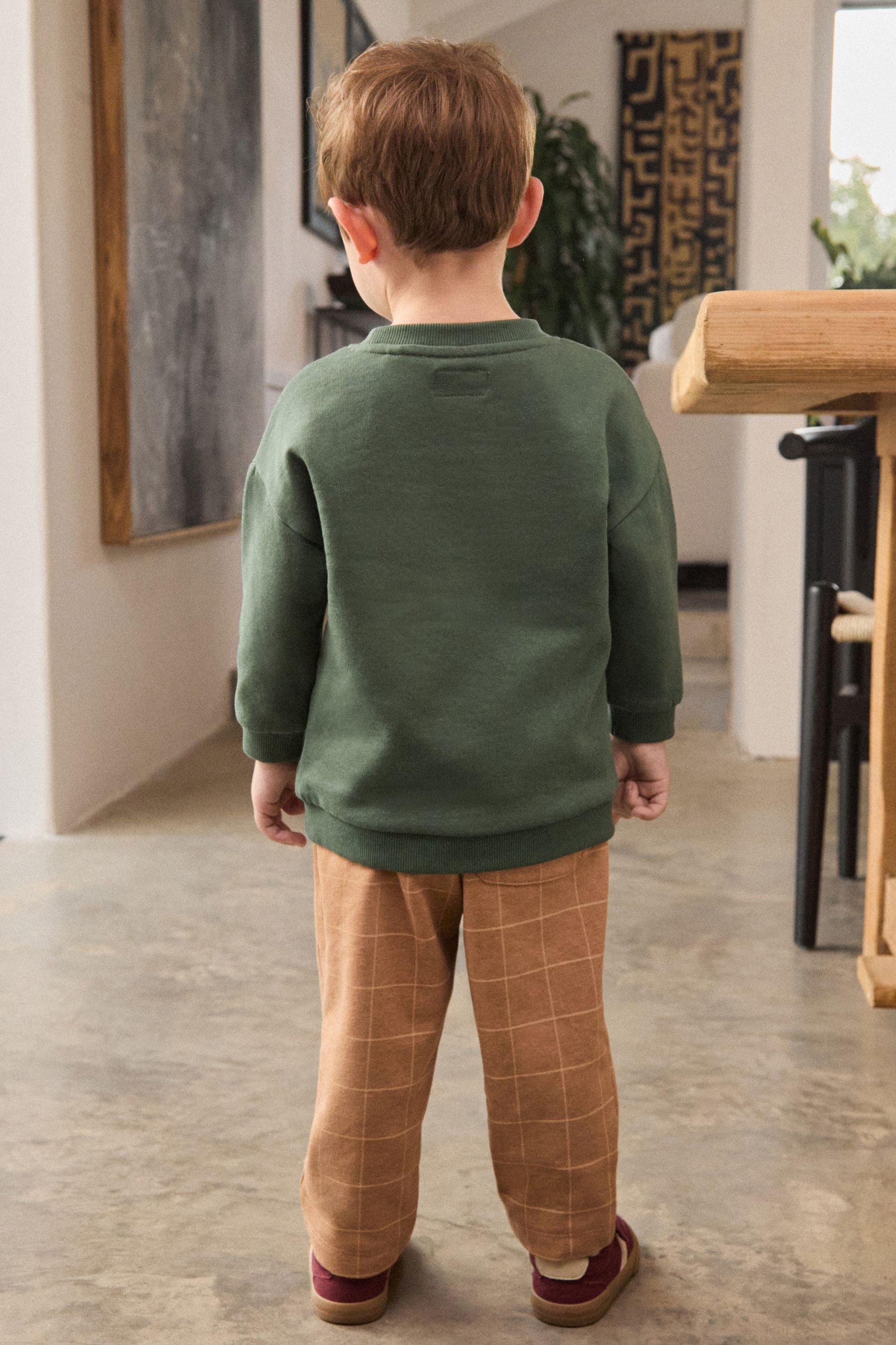 Next Sweatanzug Gemusterte Jogginghose und Sweatshirt günstig online kaufen