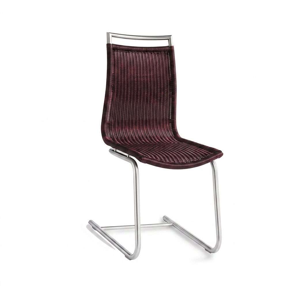 Okazi Freischwinger Okazi Milan Outdoor Edelstahl rubin (1 St), Gestell aus V2A Edelstahl