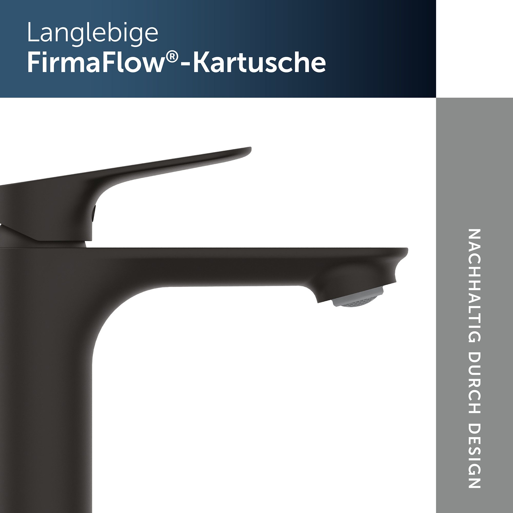 Ideal Standard Waschtischarmatur Alero FirmaFlow® Kartusche, Wassersparend, EasyFix® Schnellmontagesystem