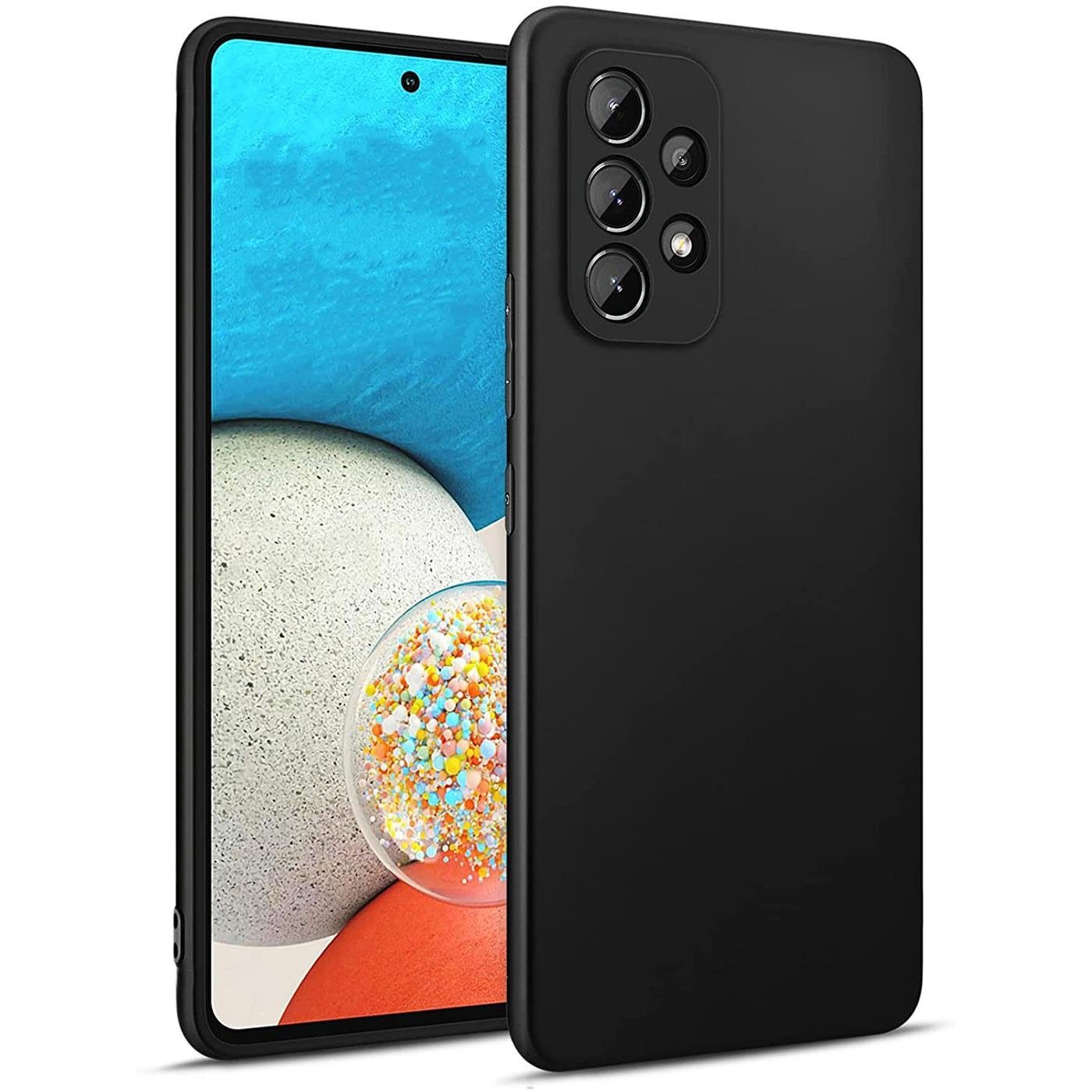 CoolGadget Handyhülle Black Series Handy Hülle für Samsung Galaxy A53 5G 6,5 Zoll, Edle Silikon Schlicht Robust Schutzhülle für Samsung A53 5G Hülle