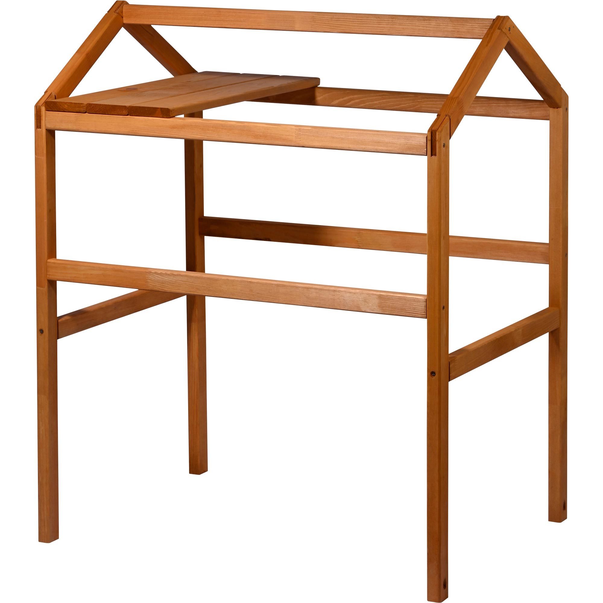 dobar Rankhilfe Pflanzturm-Aufsatz für Hochbeet Kubus 2.0, mit Ablage, hellbraun, Außenmaße des Pflanzturm-Aufsatzes 74x54x89 cm (LxBxH)