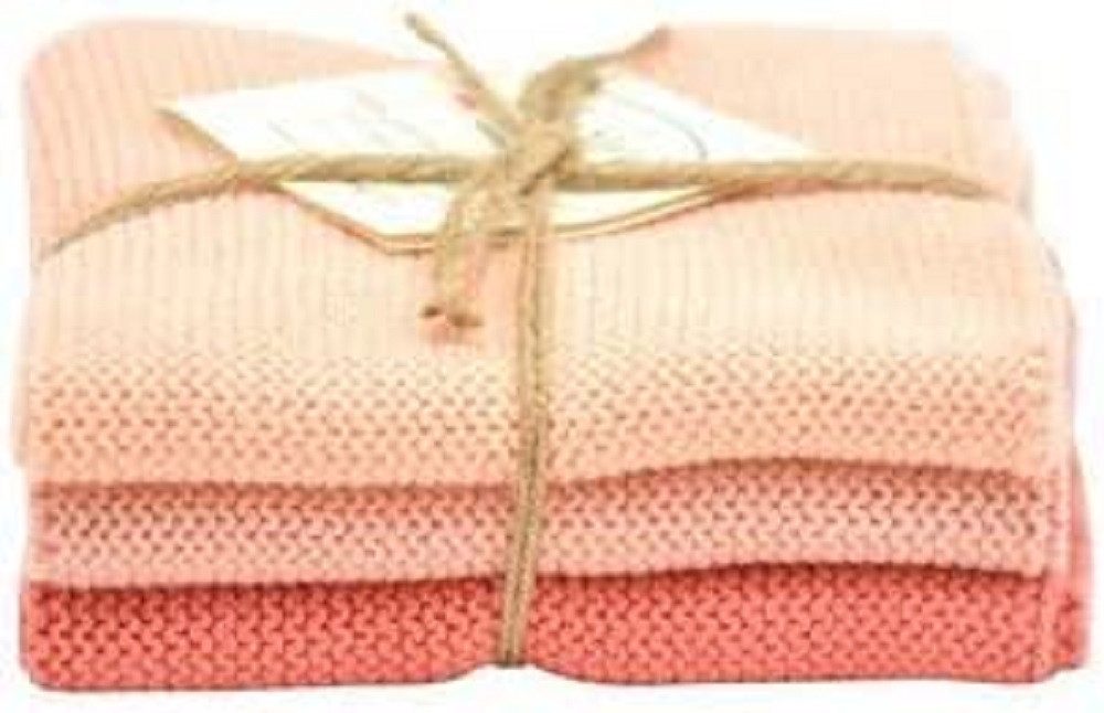 Solwang Tuch, Putzlappen, Wischlappen, gestrickte Wischtücher, Lappen Reinigungstücher (Baumwolle Waschbar bei 60 Grad, 3 Stück Korall Kombi, 25x25 cm, 3-tlg., Saugfähigkeit und Funktionalität zu optimieren - Ideal als Edelstahl Putztuch - Poliertücher, 25x25 cm, 3-tlg., Ideal als Geschenk zum Muttertag, Geburtstag, Hochzeitstag)