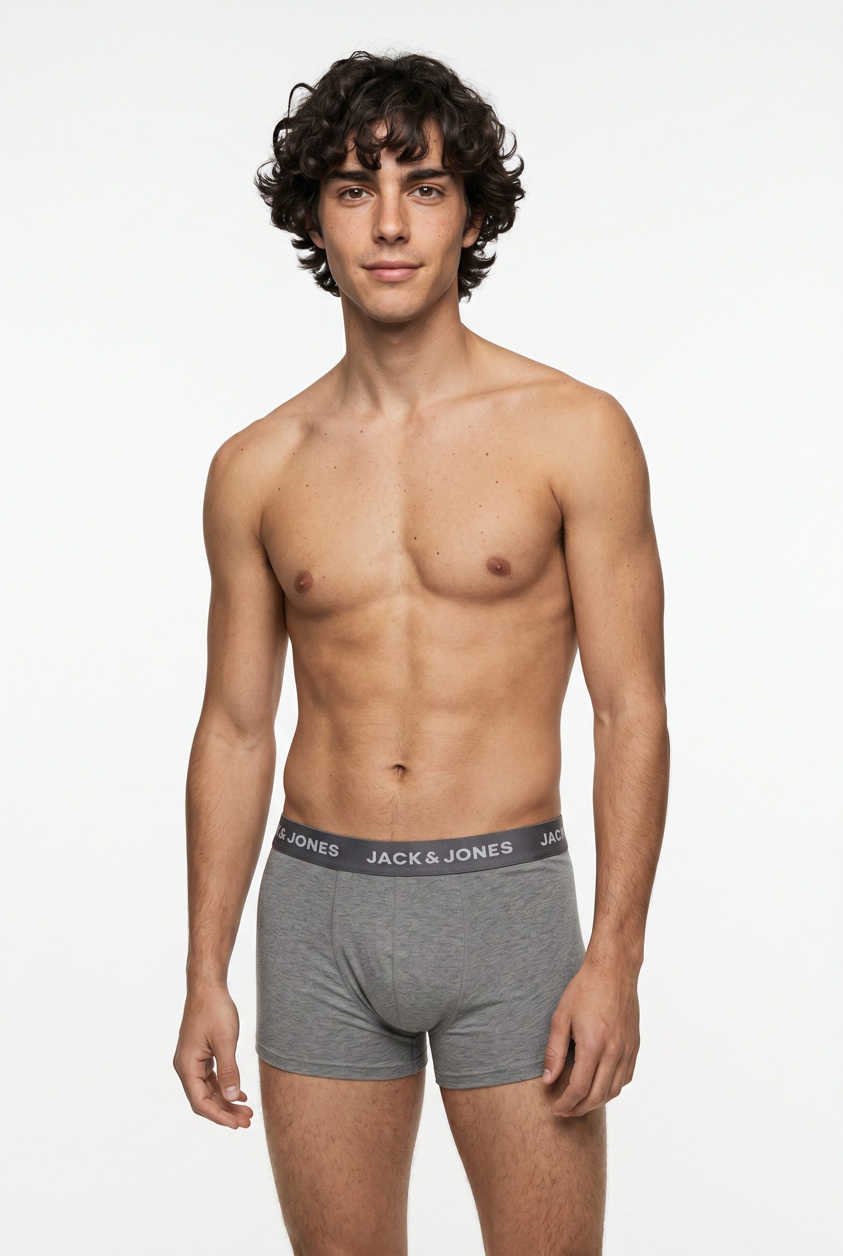 Jack & Jones Trunk JACSOLID Stretchkomfort, elastisch, bequem mit sportlichem Look (Packung, 12-St) bedruckt, modisch, eng anliegend, Baumwollmischung, Bündchen