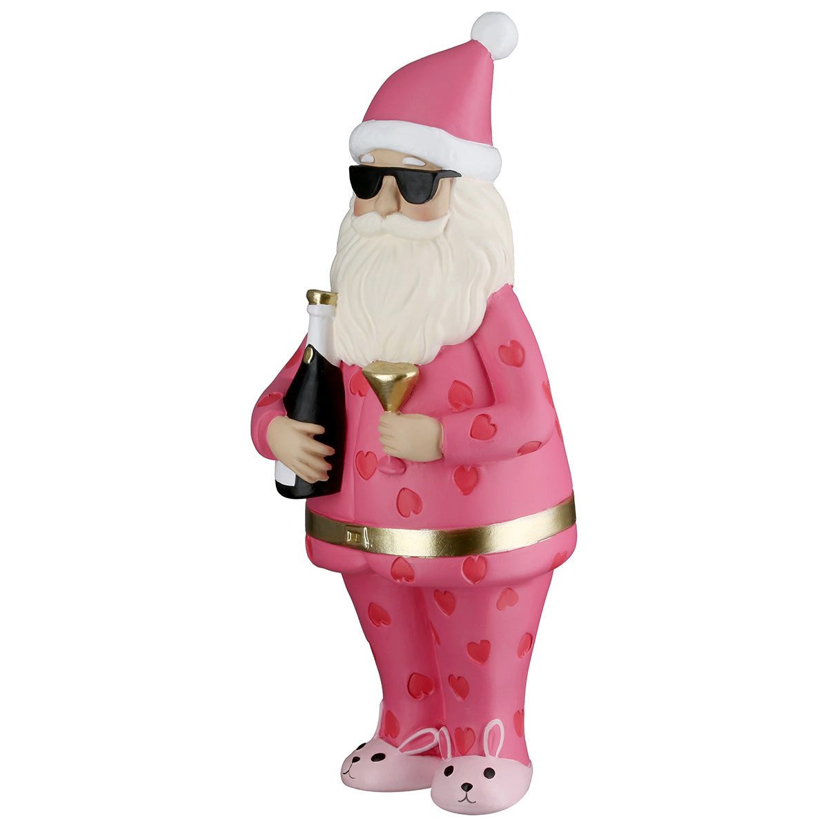 GILDE Weihnachtsfigur Santa „Crazy Xmas“ von Gilde – Weihnachtsfigur Pink Rosa 22,5 cm