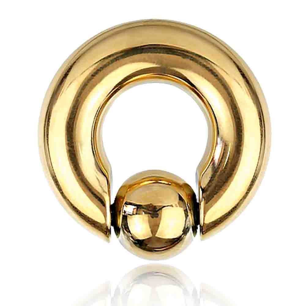 viva-adorno Intimpiercing Piercing Ring BCR XXL Klemmring mit Kugel Spring Ball Closure Ring, Clip in Pop Out Ohrpiercing Nasenpiercing Septumpiercing Brustpiercing