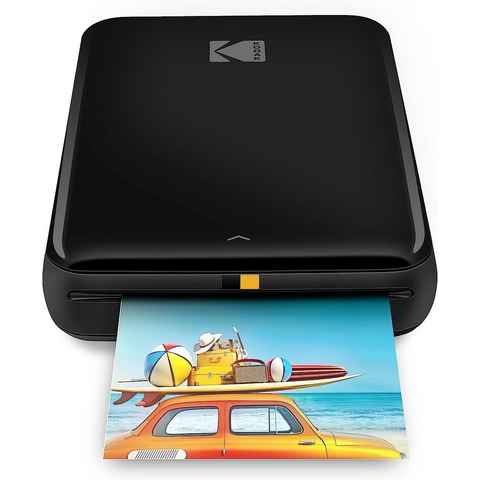 Kodak Step 2x3 Zoll Printer schwarz Fotodrucker, (druckt 2 × 3 Zoll große Fotos KODAK-App für iOS- und Android-Geräte)