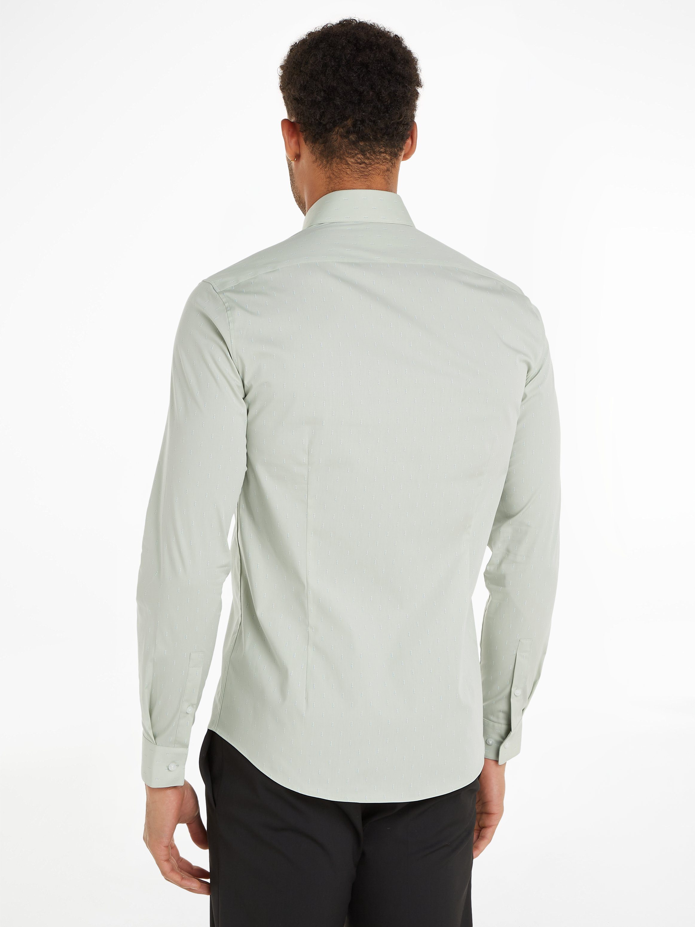 Calvin Klein Langarmhemd POPLIN LEAF PRINT SLIM SHIRT günstig online kaufen
