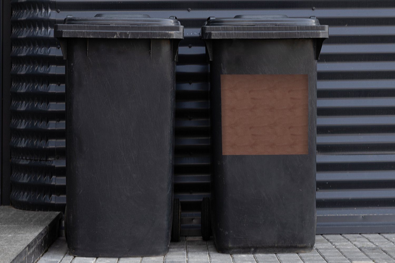 Mülleimer-aufkleber, St), Container, Sticker, Mülltonne, (1 Wandsticker Abfalbehälter Tiere Leder - Rot MuchoWow -