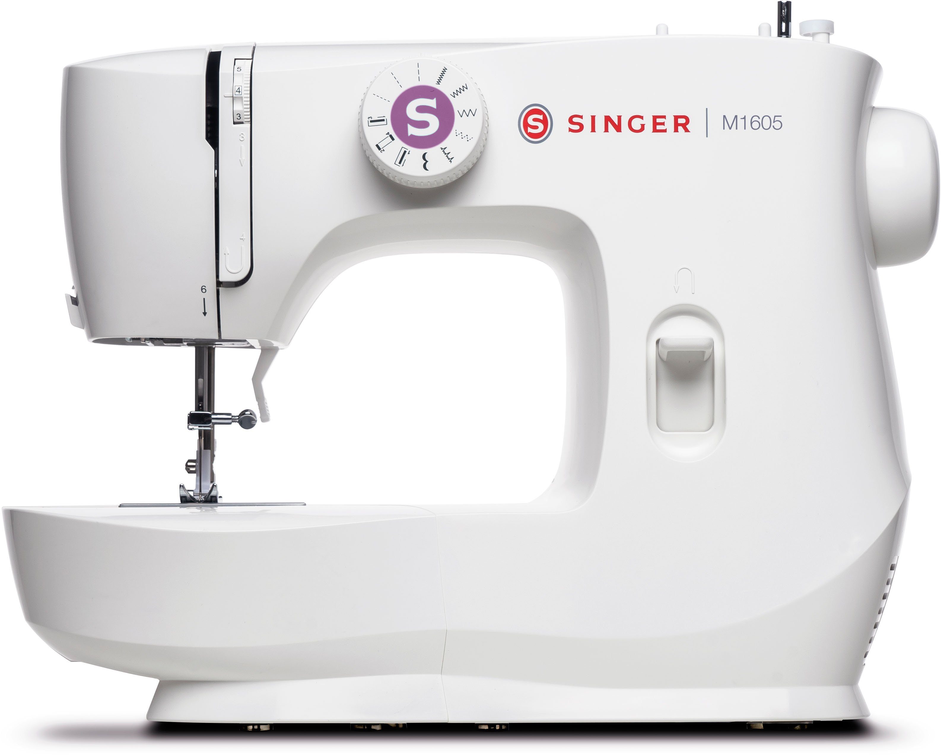 Singer 6 Nähmaschine Näharbeiten Programme, für einfache 6 Singer Basisstiche M1605,