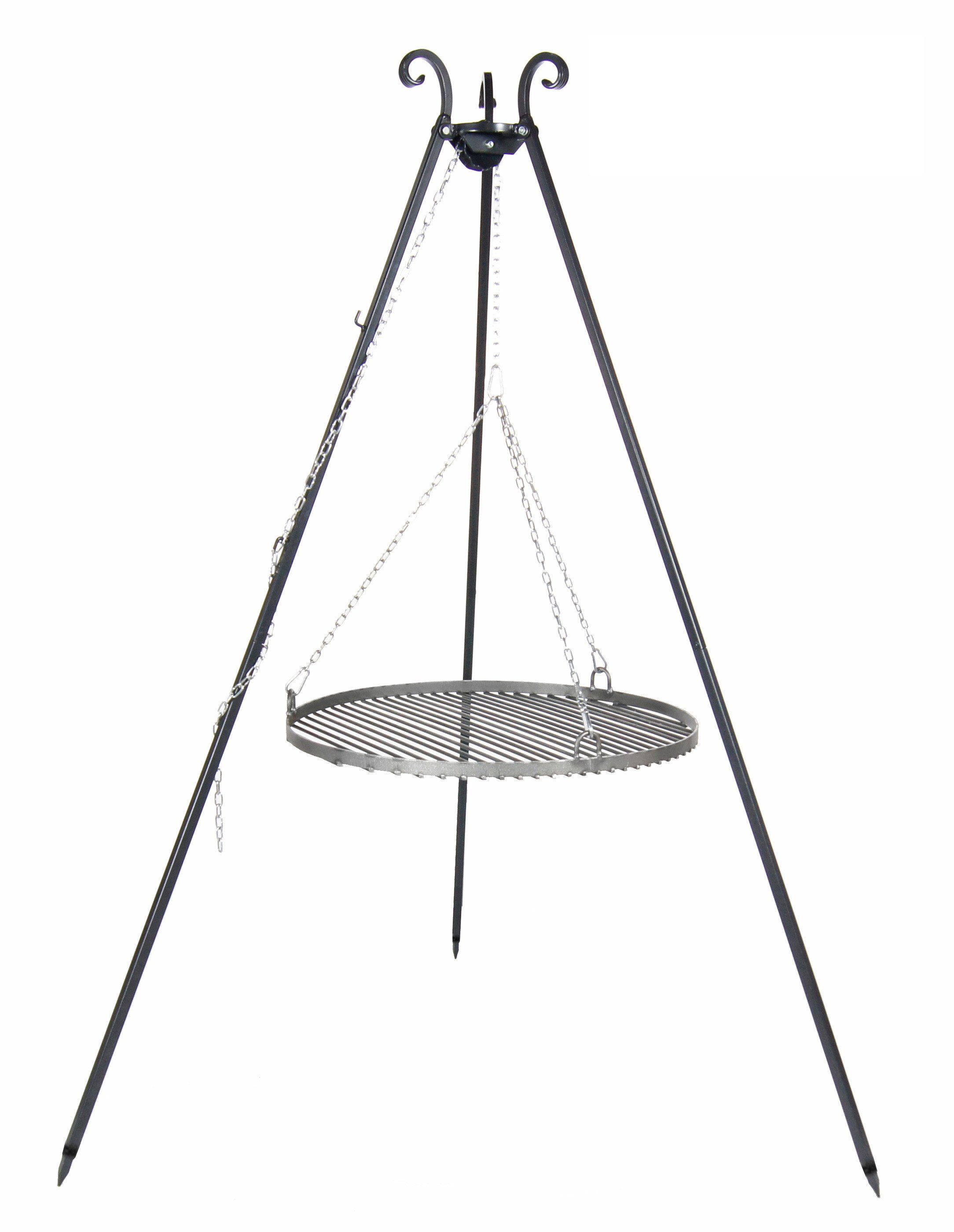 Holzkohlegrill Dreibein Schwenkgrill Viking mit Rohstahlrost Ø 70 cm