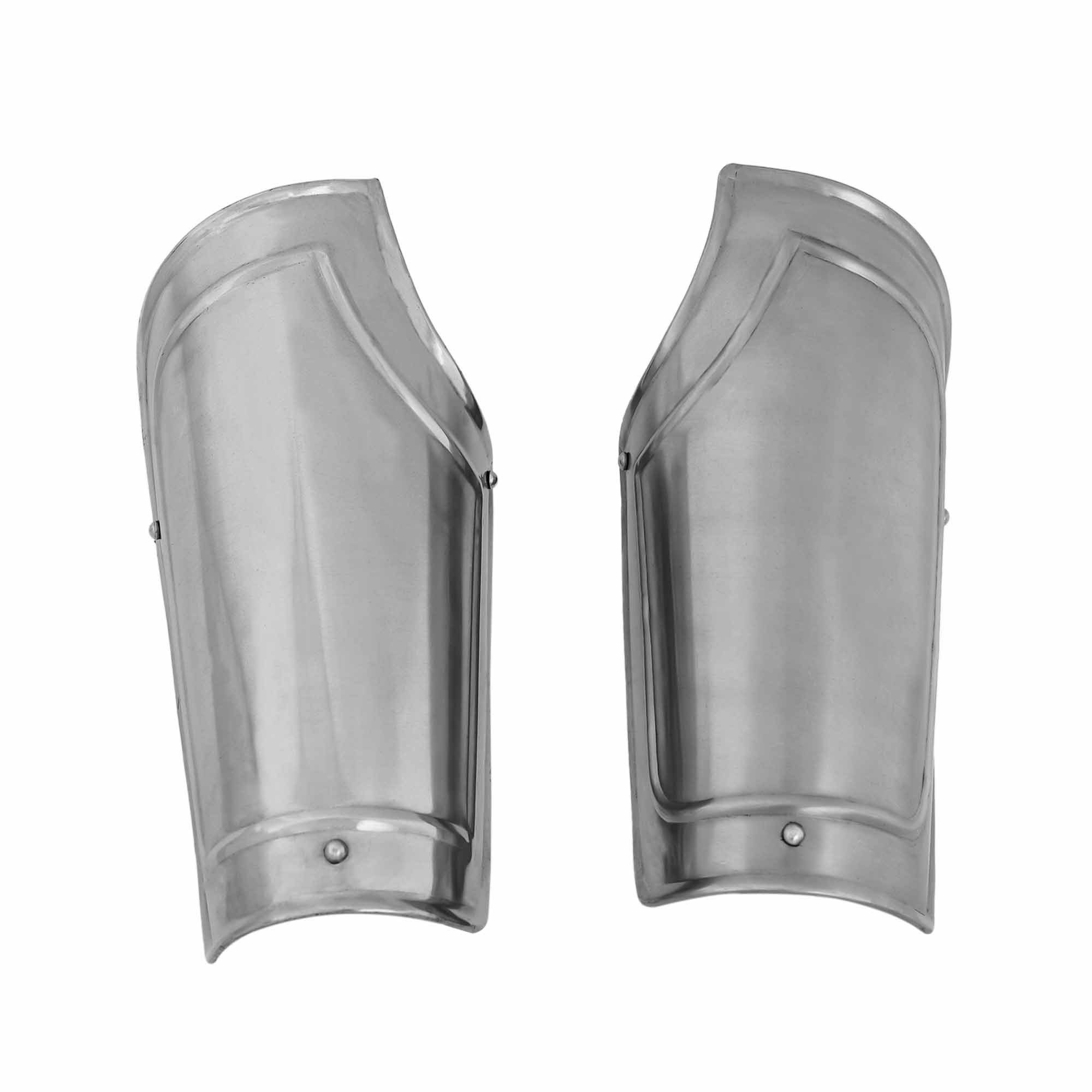 Ritter-Kostüm Armstulpen aus Stahl Rüstteil Armpanzer poliert - 18 Gauge (1,3 mm)