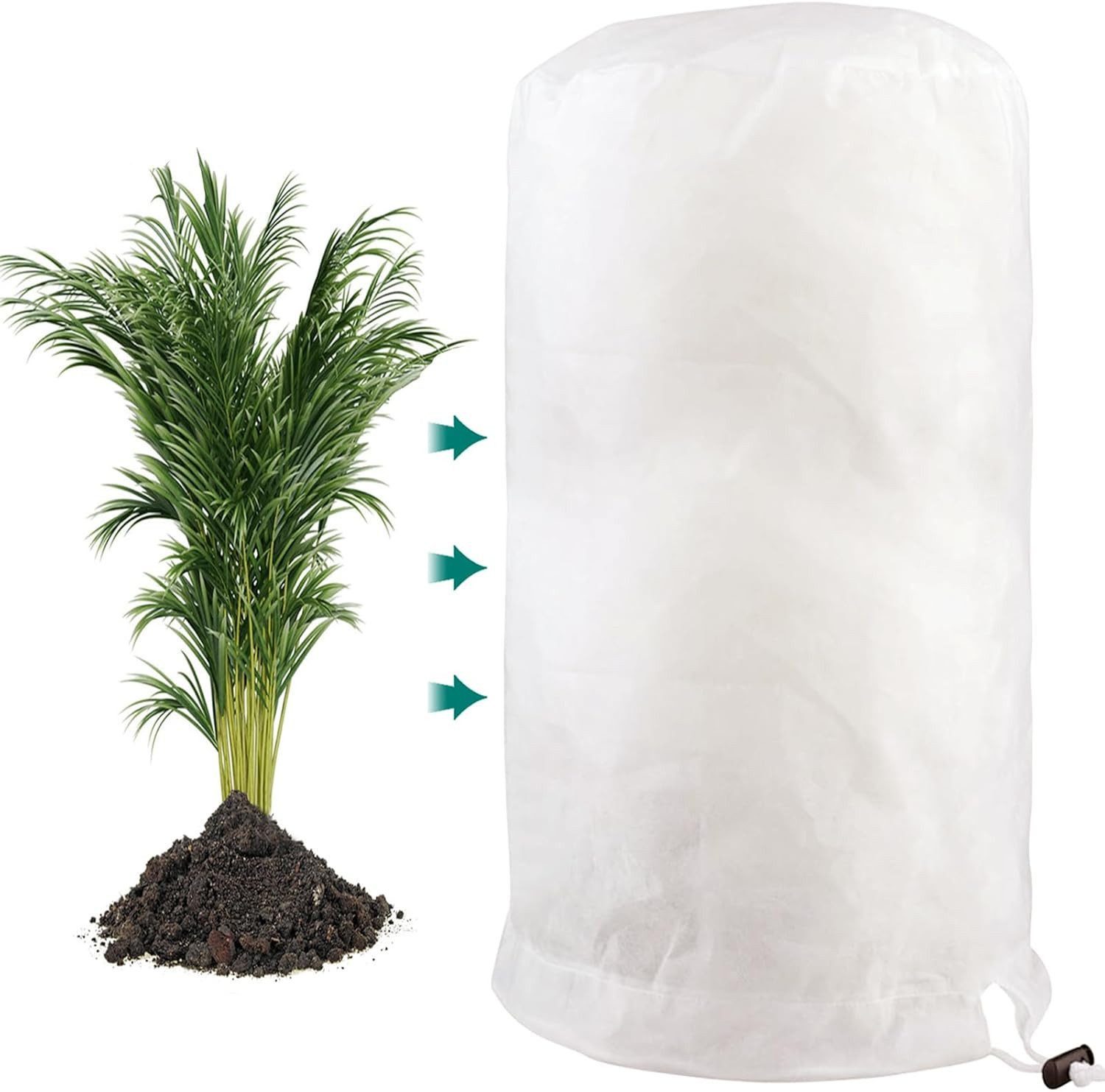 FELIXLEO Winterschutzhaube 80x100cm Winterschutz für Kübelpflanzen Frostschutz für Balkonpflanzen (4-St)