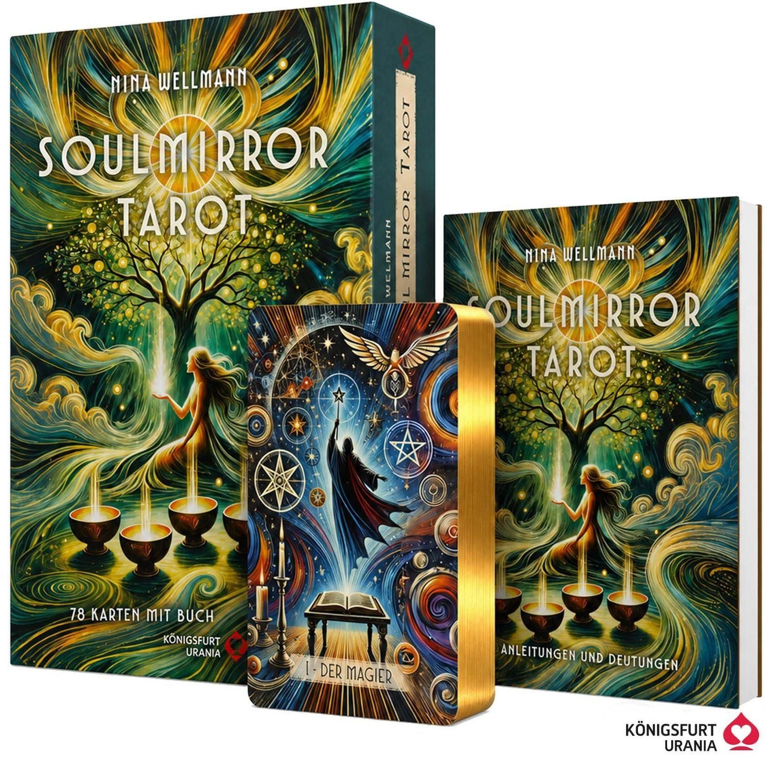 Soulmirror Tarot - 78 Karten mit Buch - (Soul Path, sensitive Tarotkar / Nina Wellmann