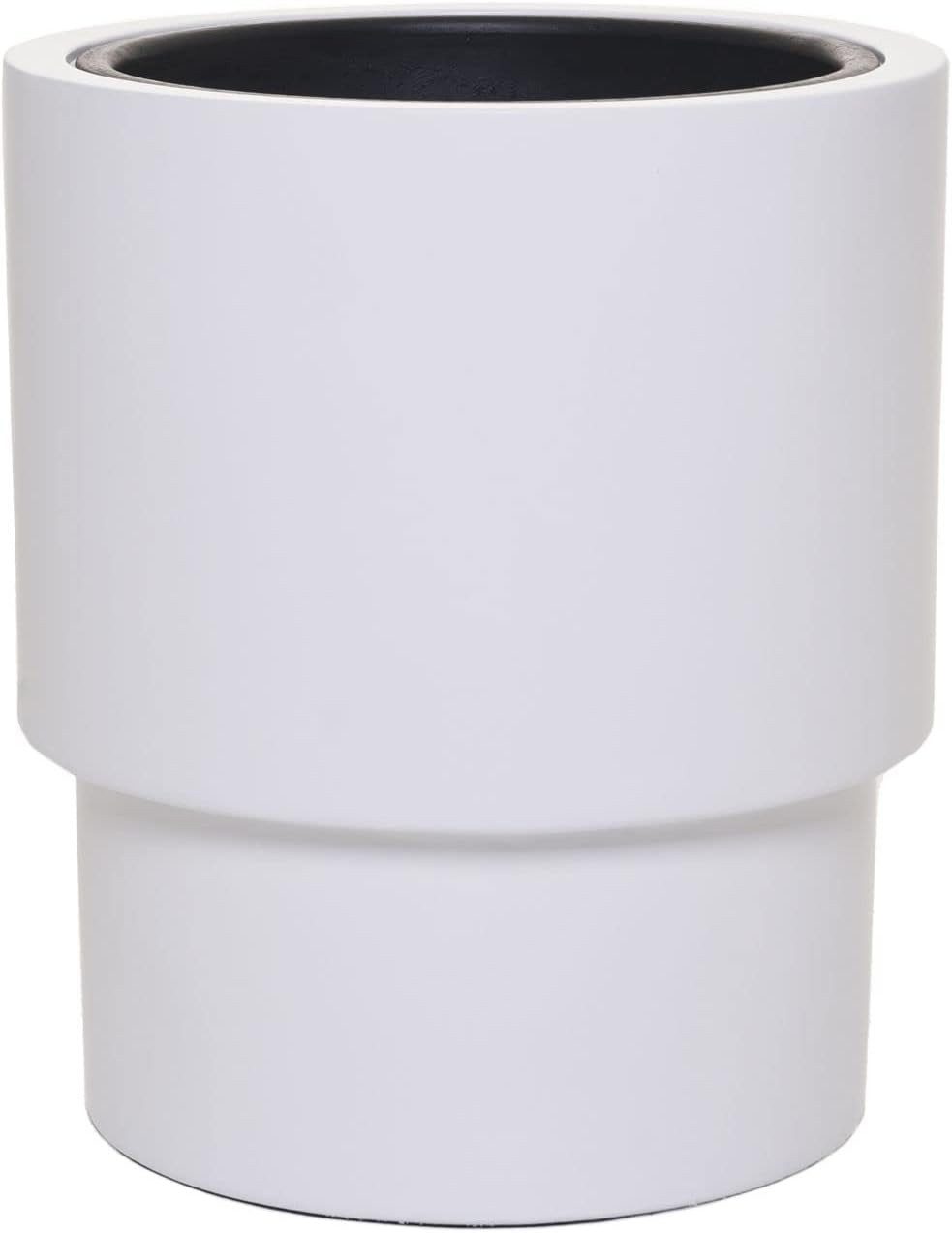 VIVANNO Blumentopf Fiberglas ESCADA Rund - Weiß Matt (1 St), 35x40 cm günstig online kaufen