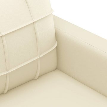 vidaXL Sofa 3-Sitzer Sofa Couch Möbel Creme 180 cm Kunstleder