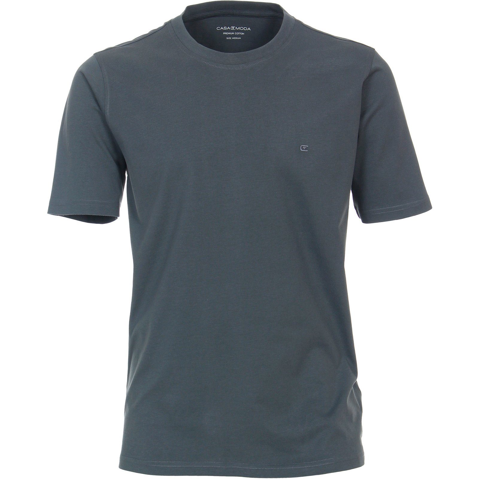 CASAMODA Rundhalsshirt Große Größen Herren T-Shirt Basic blaugrau CasaModa | T-Shirts