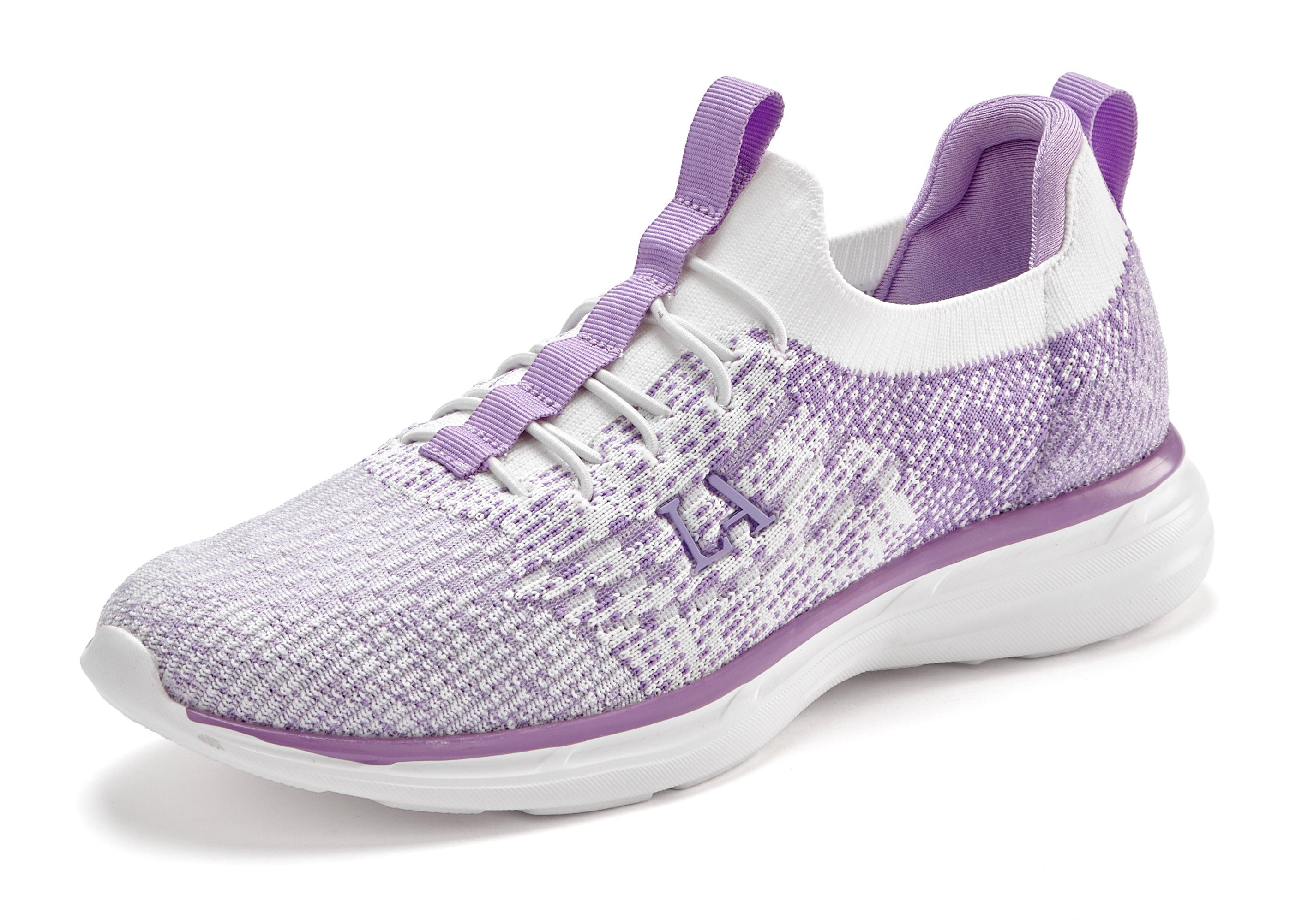 LASCANA Slipper, Halbschuh, Turnschuhe, Slip-On-Sneaker, Sneaker bequem zum Reinschlüpfen mit elastischen Schnürbändern Unisex VEGAN