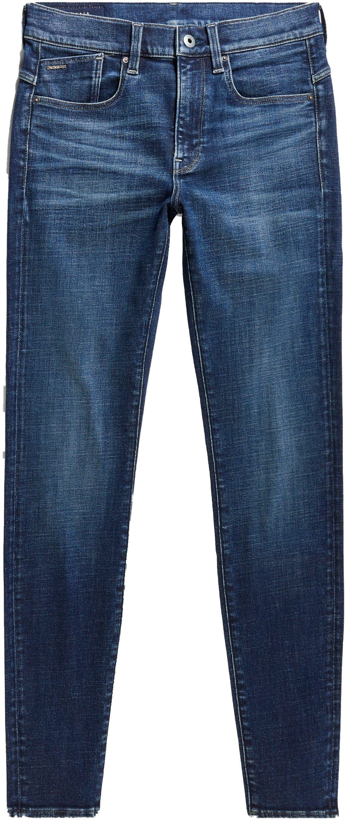 himalayan Stretchanteil RAW G-Star blue Skinny-fit-Jeans mit durch worn Wohlfühlfaktor in