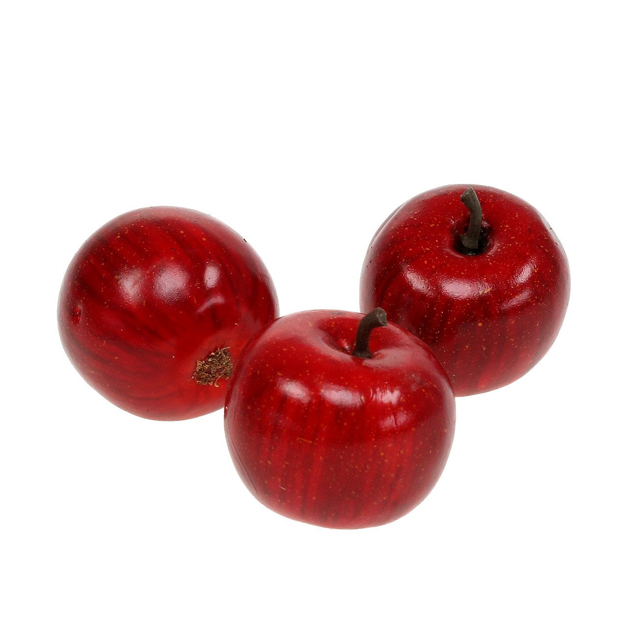 Kunstpflanze Deko-Apfel Rot Glänzend Kunstfrüchte 4, Viana, Höhe 4.5 cm