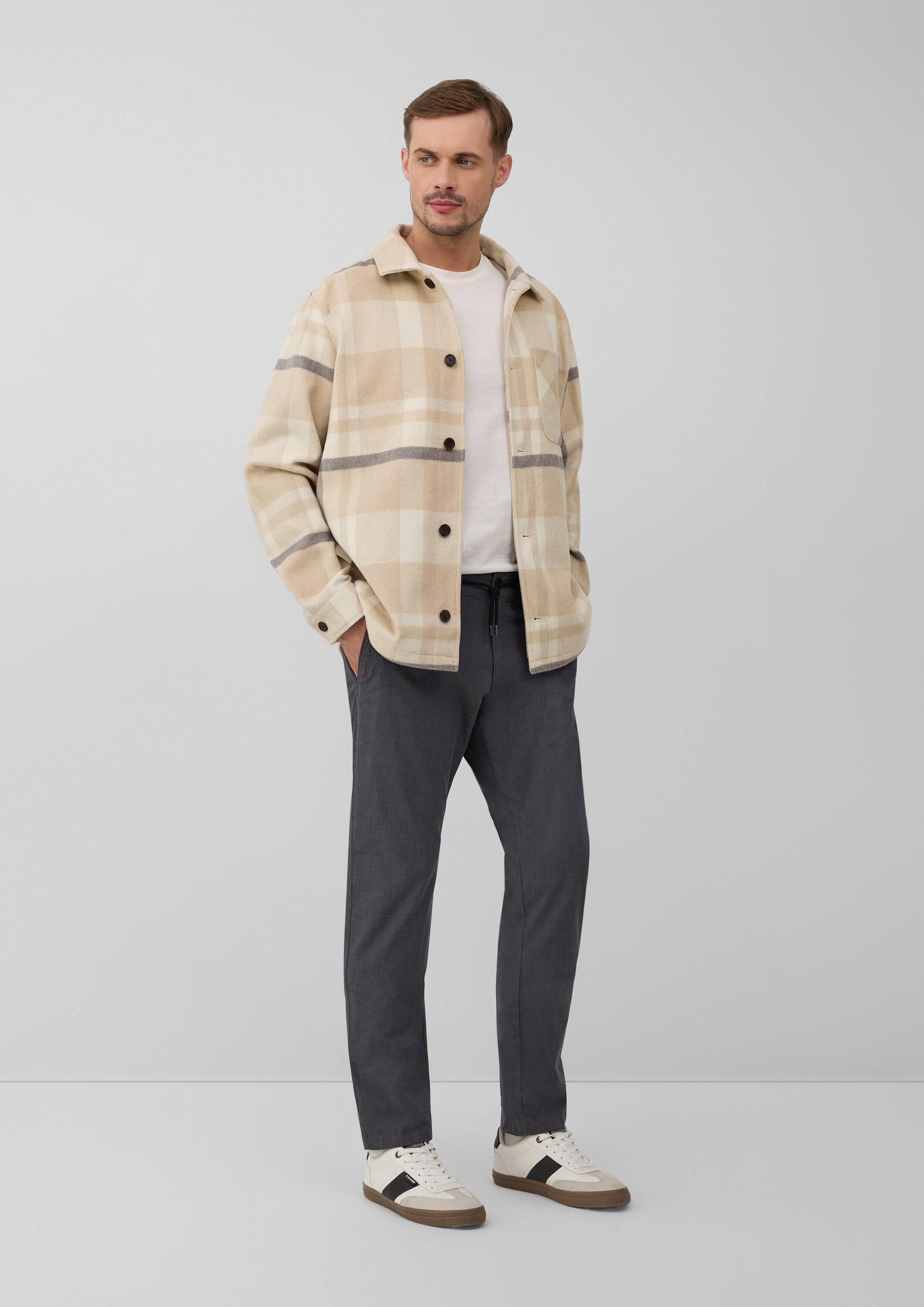 s.Oliver Chinos Hose PHOENIX Phoenix: Gemusterte Chino aus Baumwollstretch mit Elastikbund