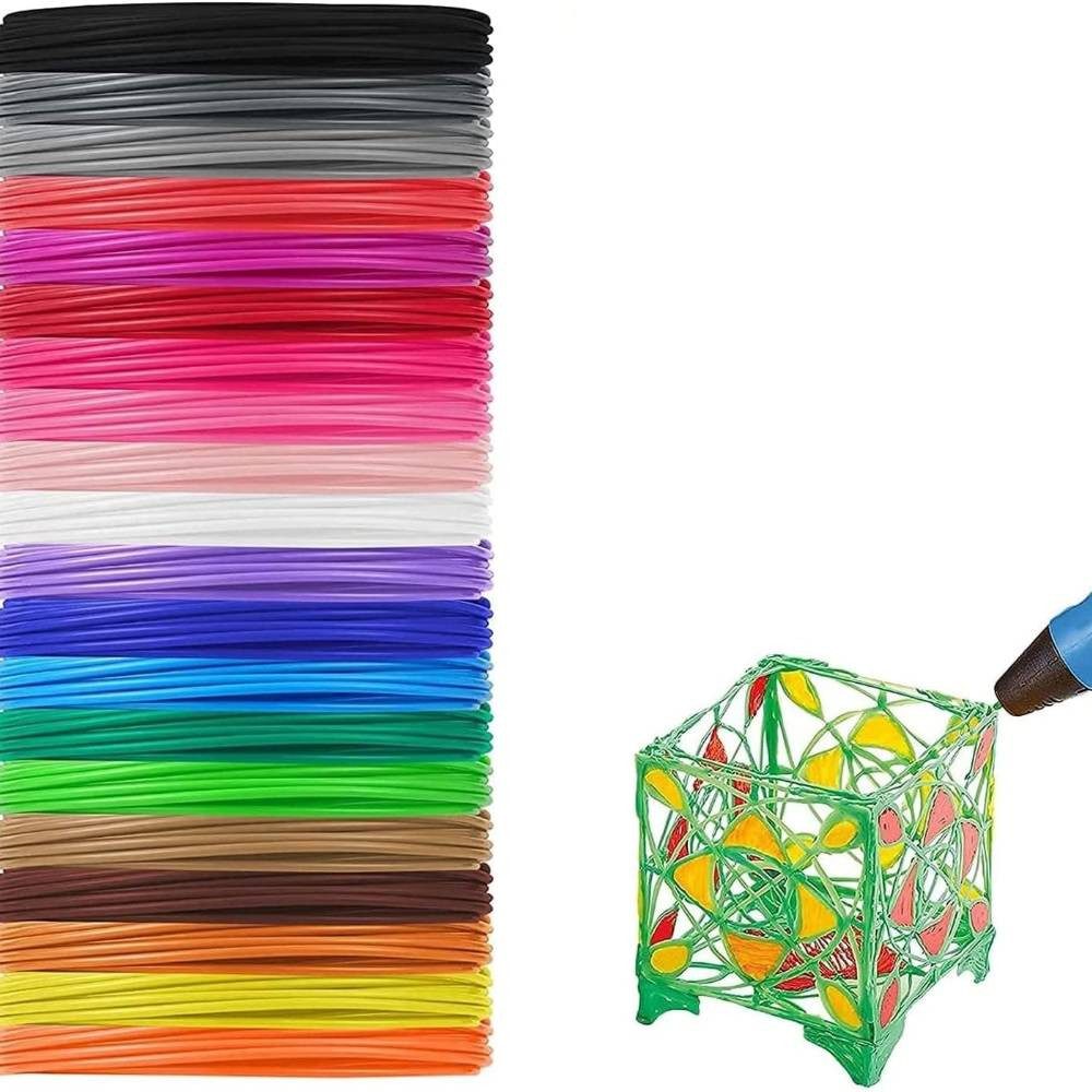 Blusmart 3D-Drucker 3D-Druckstift-Filament-Nachfüllung, 1.75 mm,20 Farben, Wiederverwendbar Filament Stift