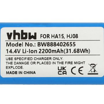 vhbw Ersatz für Medion HJ08, HA15 für Staubsauger-Akku Li-Ion 2200 mAh (14,4 V)