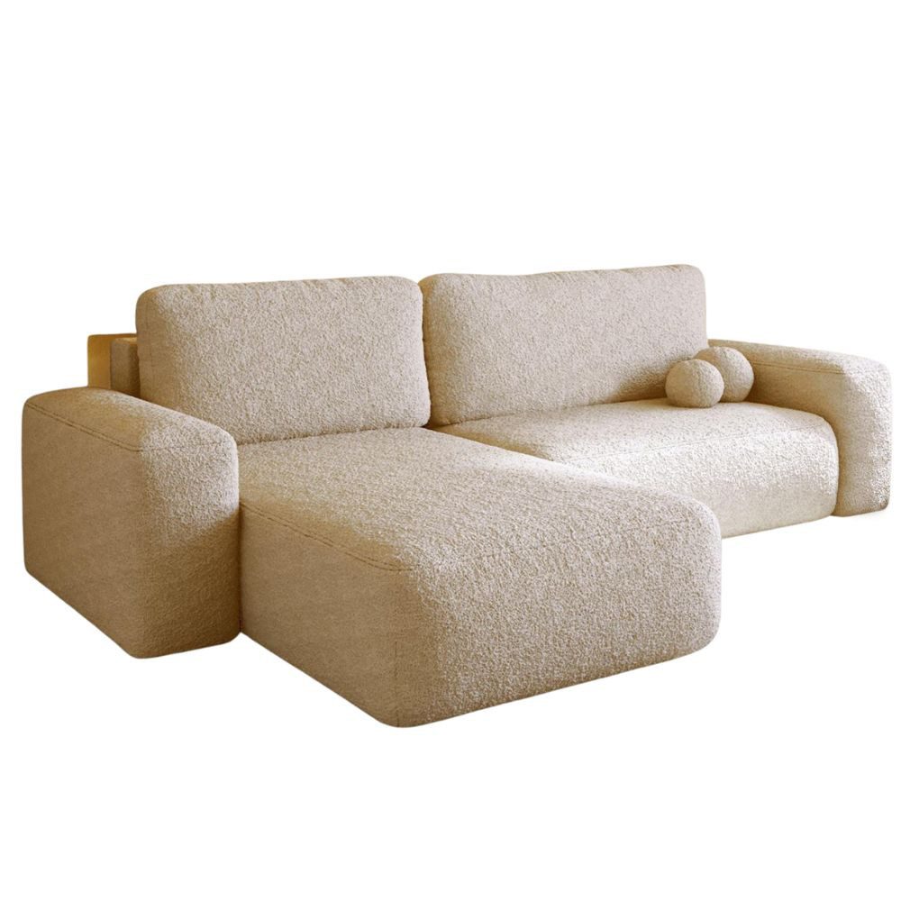 Compleo Ecksofa L-Form 282 cm breit, Elegant design, TEDIS, Couch mit Schla günstig online kaufen