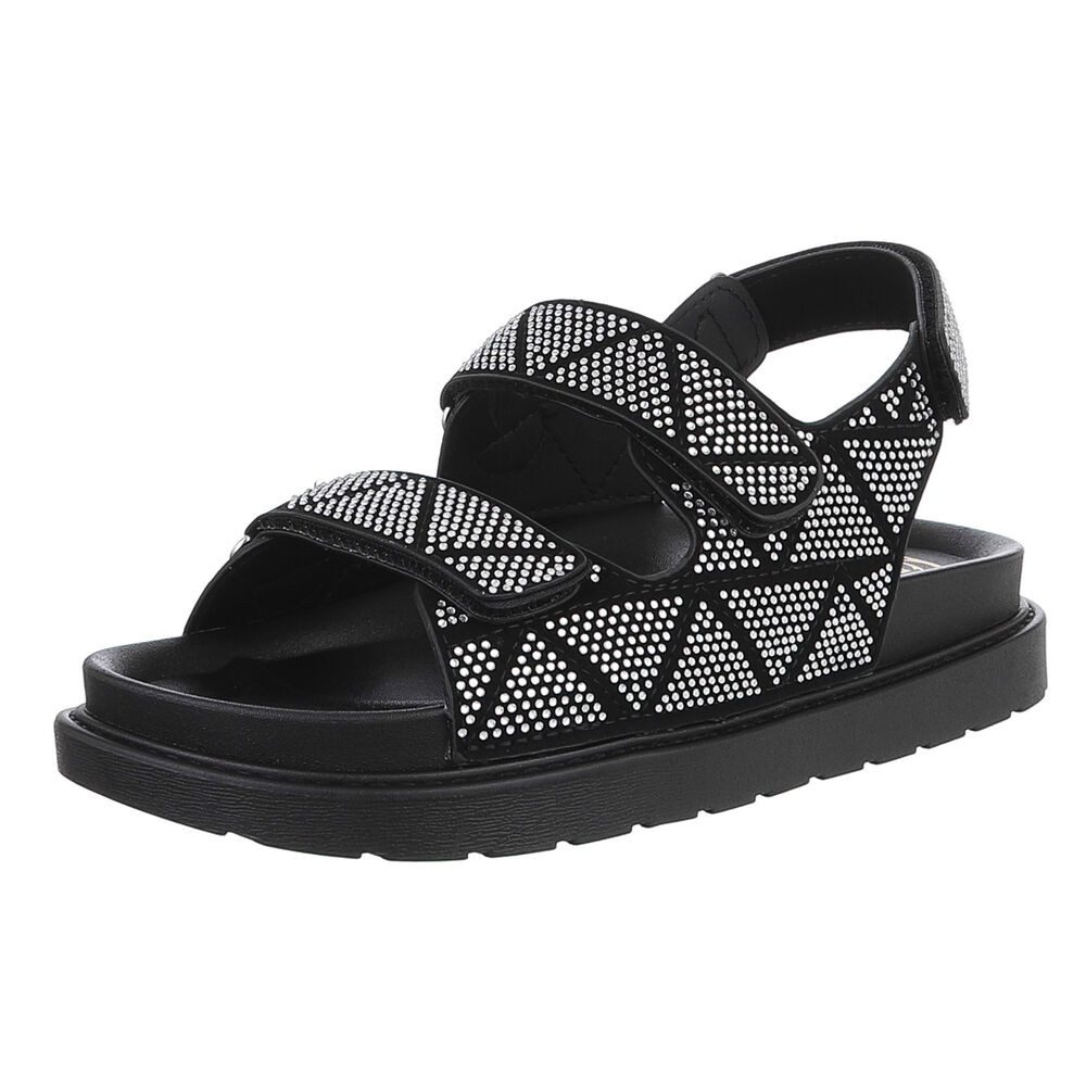 Ital-Design Stylische Damen Sandalen mit Klettverschluss günstig online kaufen