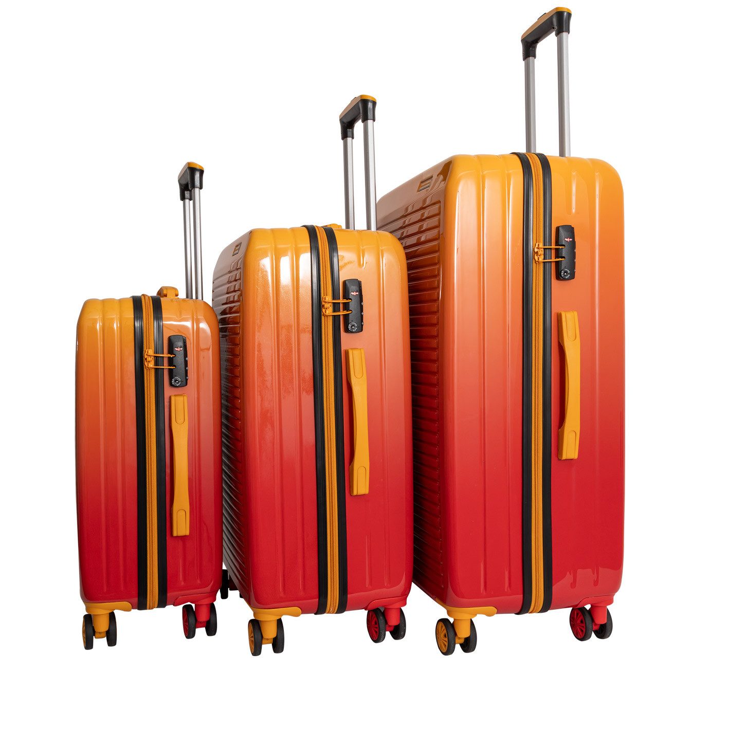 Crosstravel Kofferset Rainbow, 4 Rollen, (3 günstig online kaufen